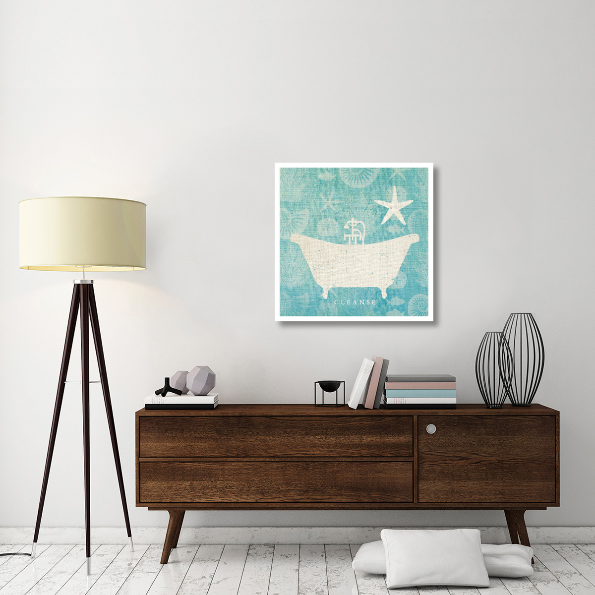 Pacific Bath IV -Paper Art-32&quotx32"