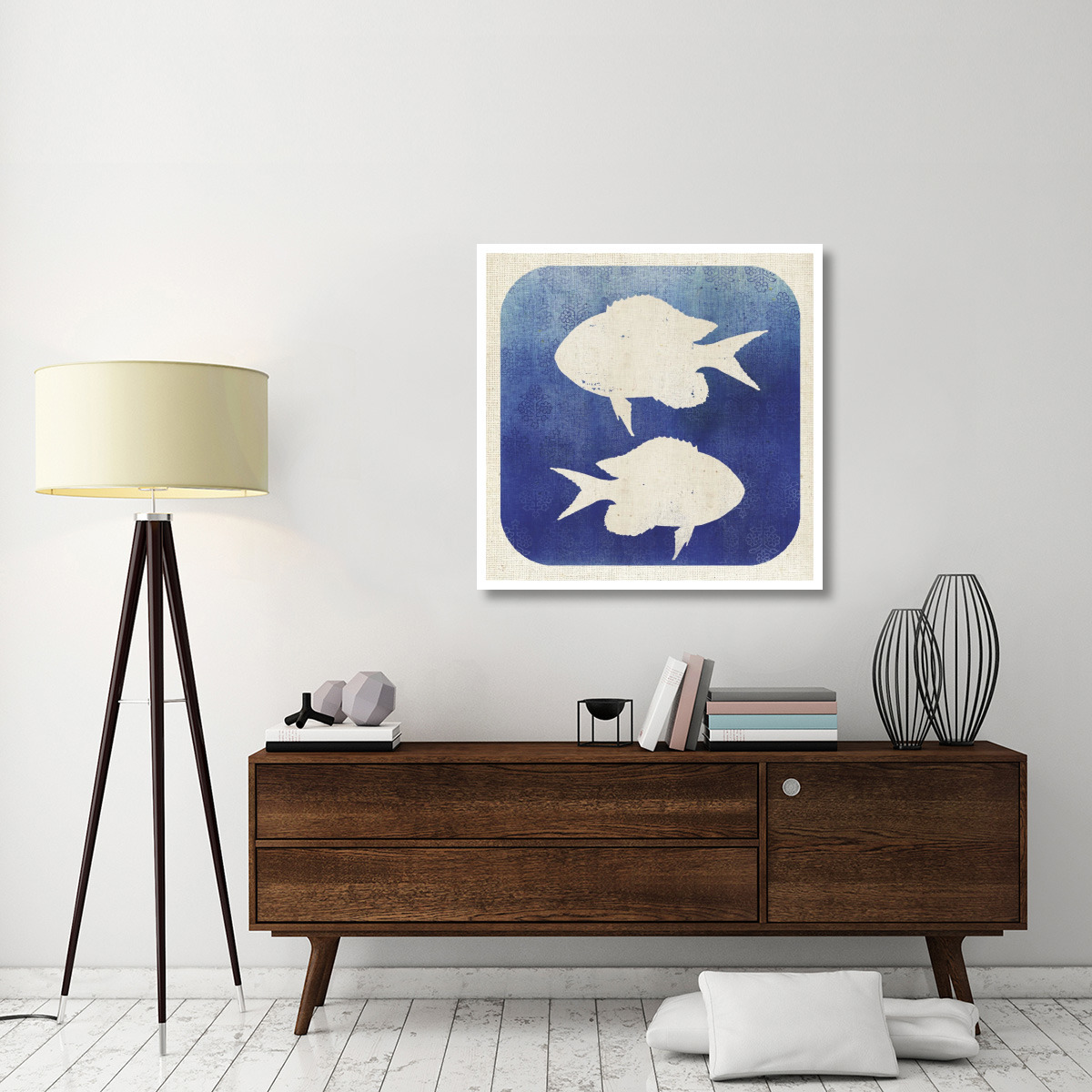 Watermark Fish -Paper Art-38&quotx38"