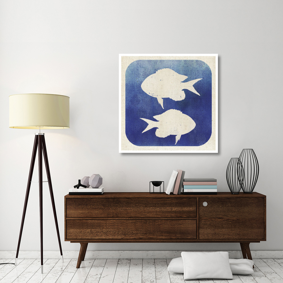 Watermark Fish -Paper Art-42&quotx42"