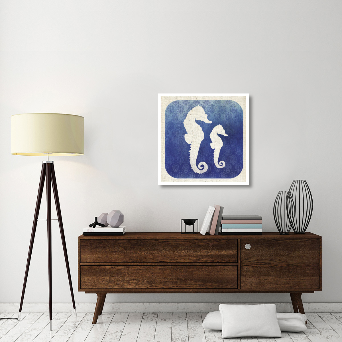 Watermark Seahorse -Paper Art-32&quotx32"