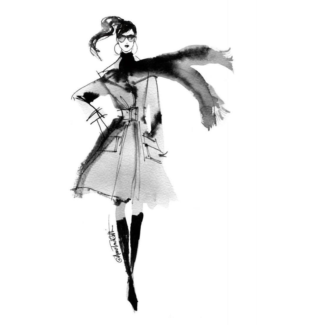 Modern Fashion I -Paper Art-24&quotx30"