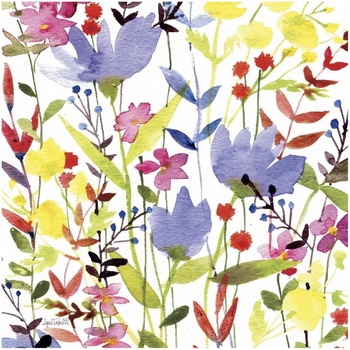 Annes Flowers Crop I -Paper Art-32&quotx32"