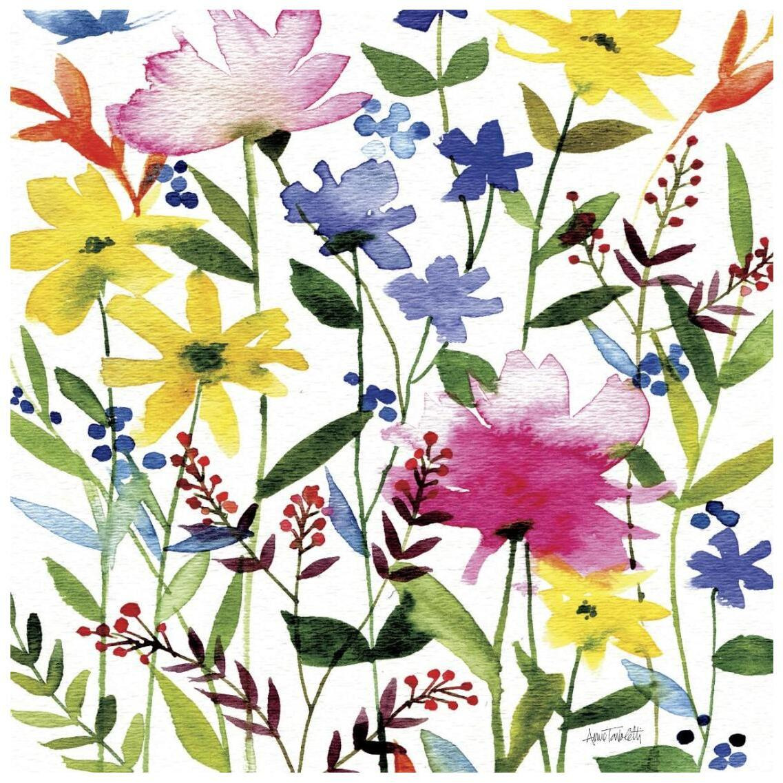 Annes Flowers Crop II -Paper Art-26&quotx26"