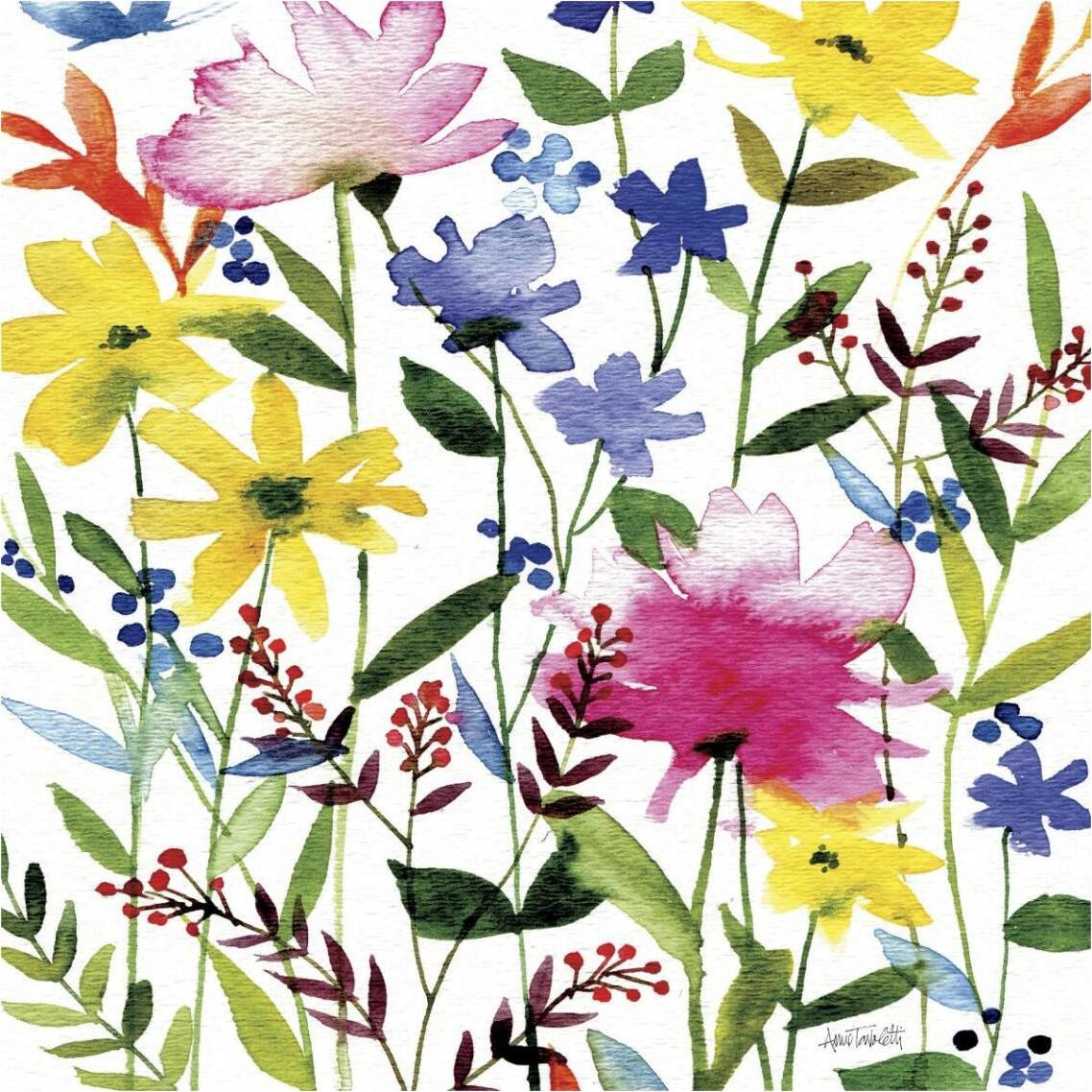 Annes Flowers Crop II -Paper Art-38&quotx38"