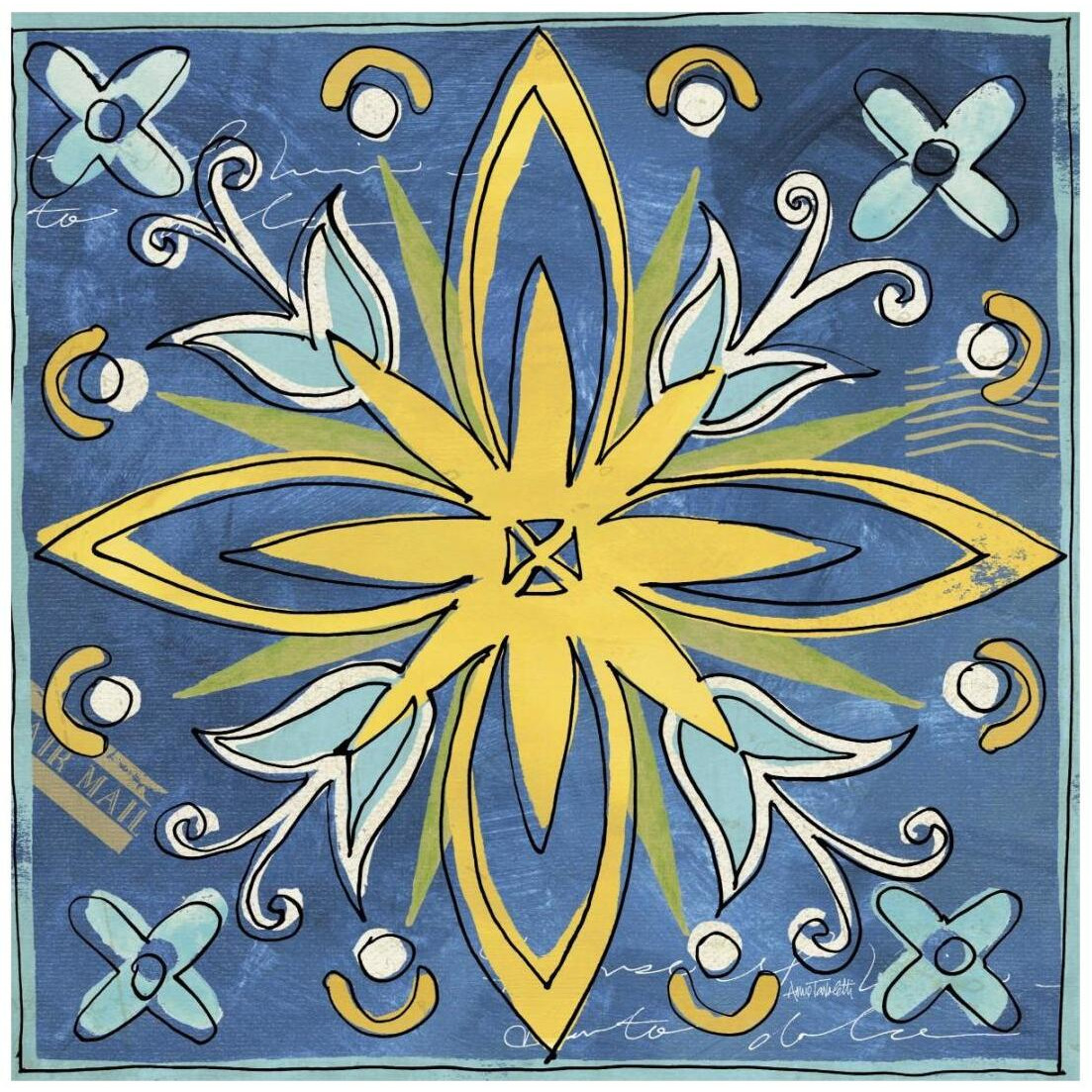 Tuscan Sun Tile I Color -Paper Art-20&quotx20"