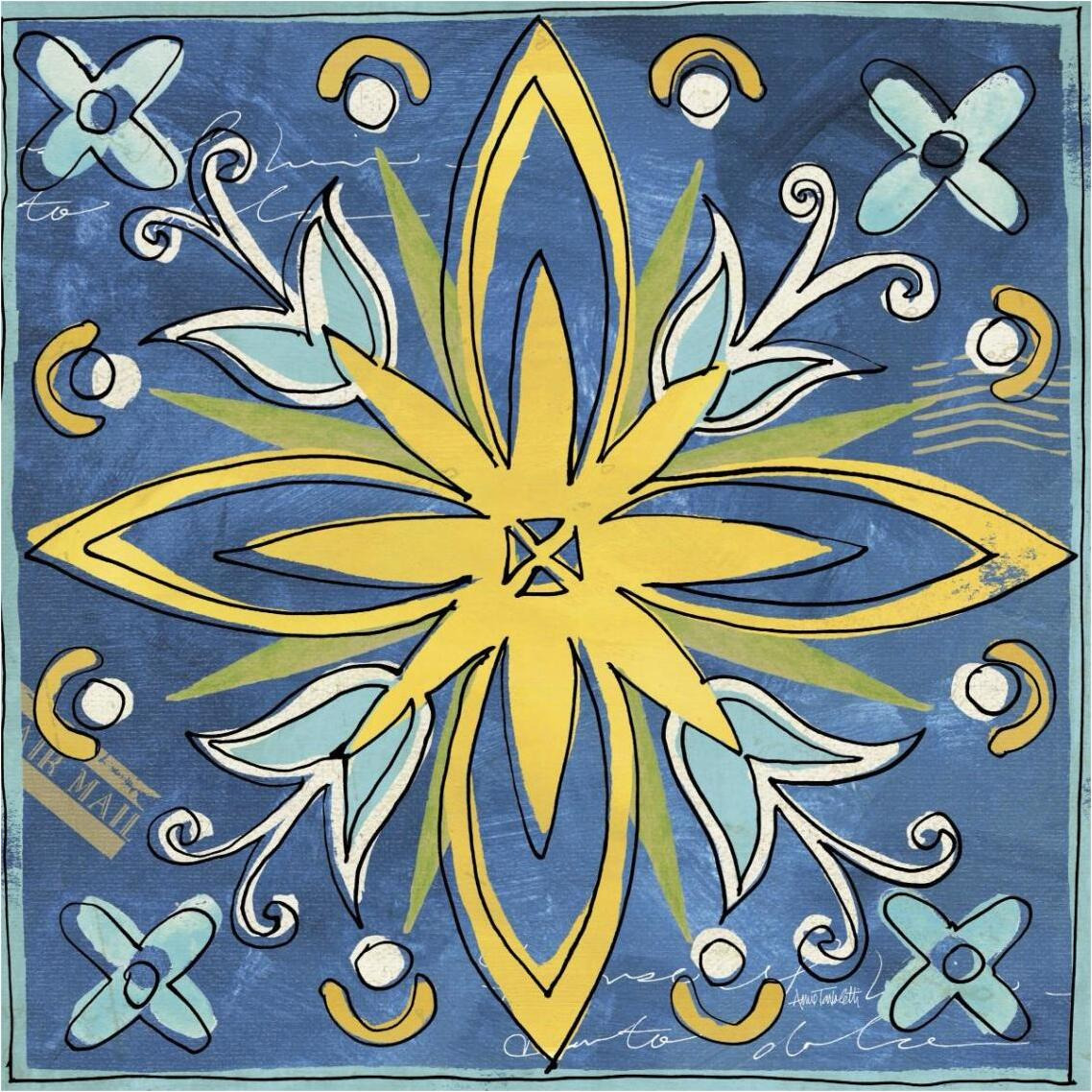 Tuscan Sun Tile I Color -Paper Art-38&quotx38"