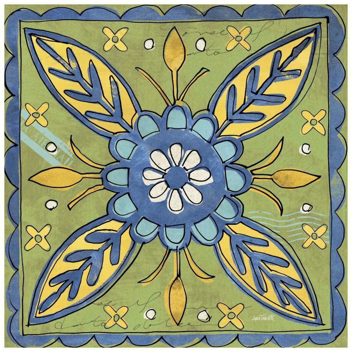 Tuscan Sun Tile III Color -Paper Art-26&quotx26"