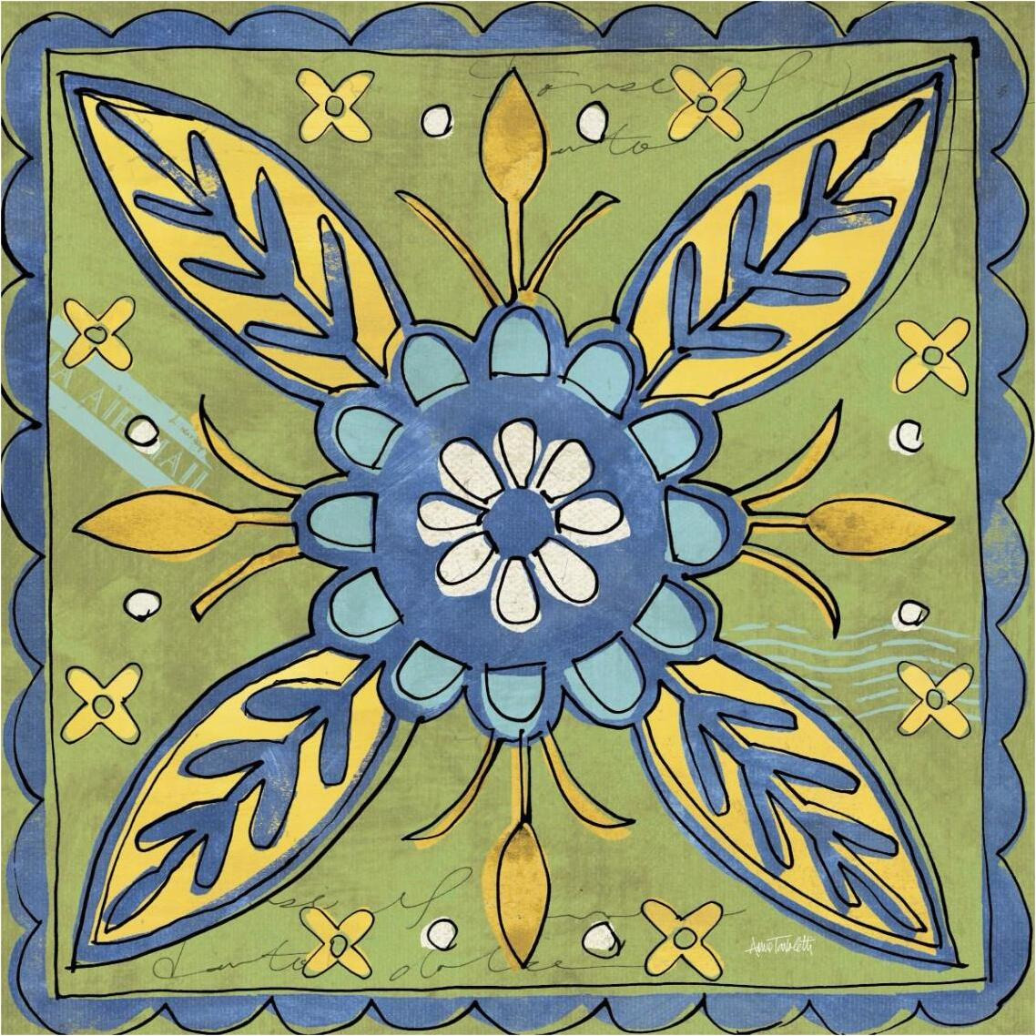 Tuscan Sun Tile III Color -Paper Art-38&quotx38"
