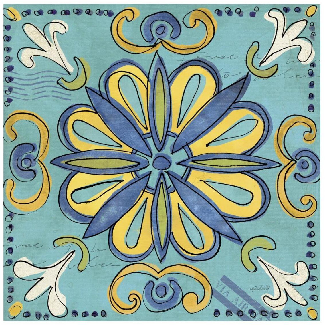Tuscan Sun Tile IV Color -Paper Art-26&quotx26"