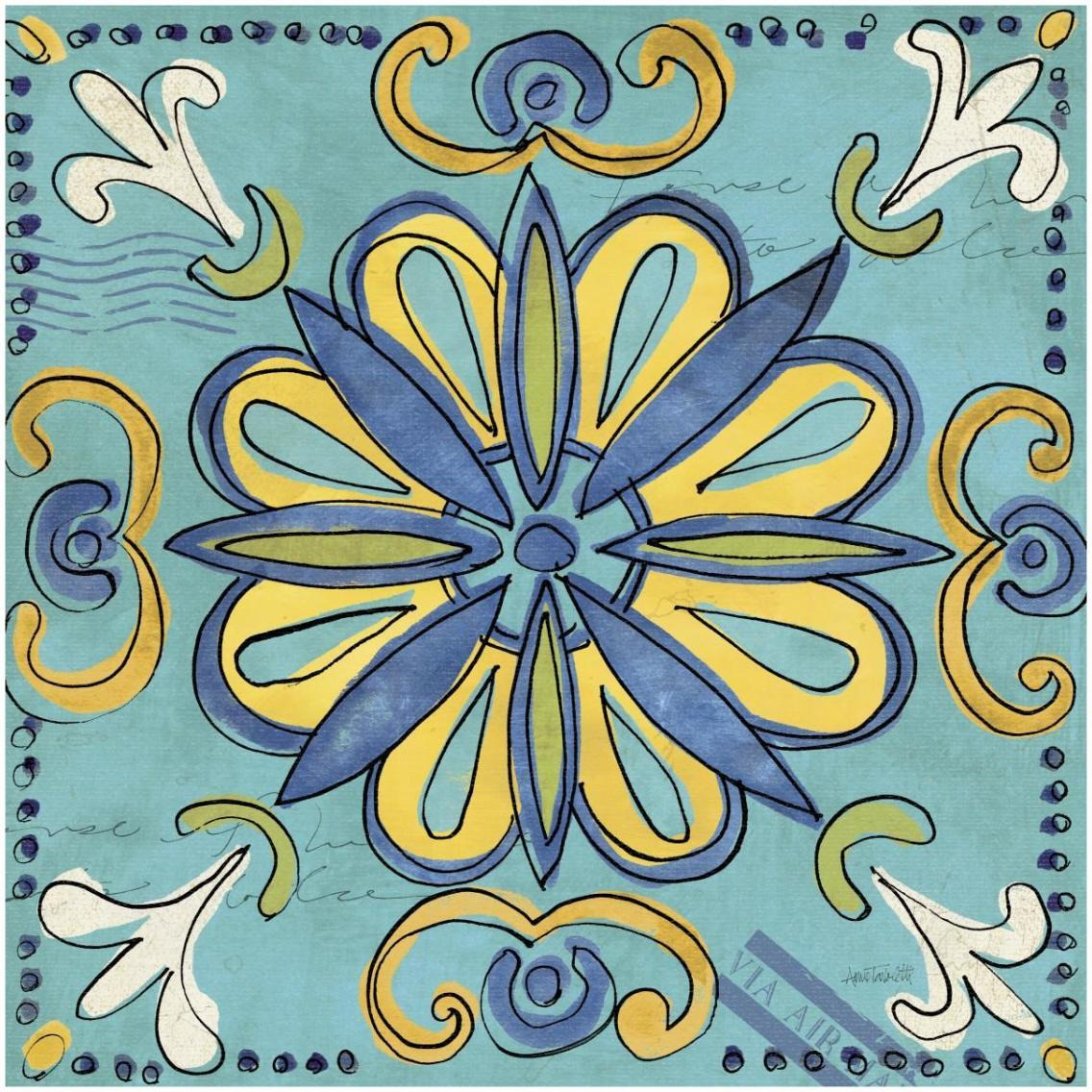 Tuscan Sun Tile IV Color -Paper Art-32&quotx32"