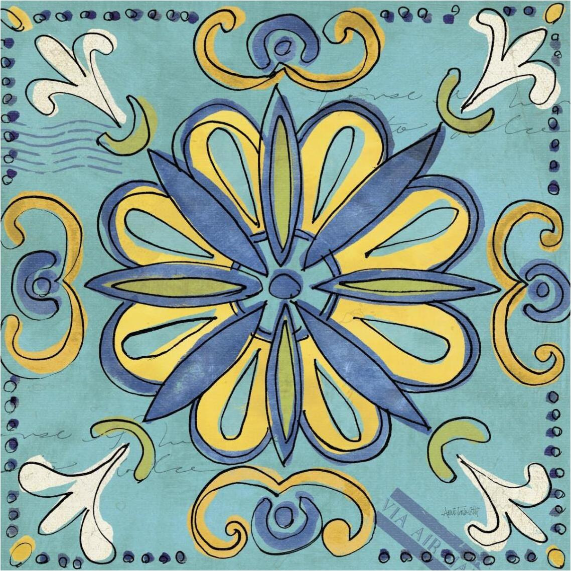 Tuscan Sun Tile IV Color -Paper Art-38&quotx38"