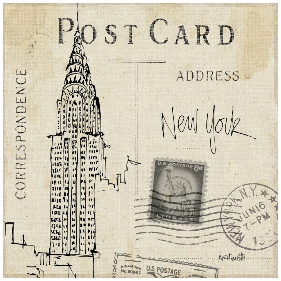 Postcard Sketches I -Paper Art-20&quotx20"