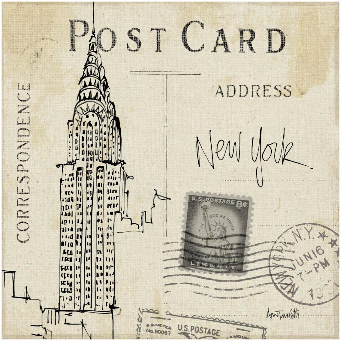 Postcard Sketches I -Paper Art-32&quotx32"