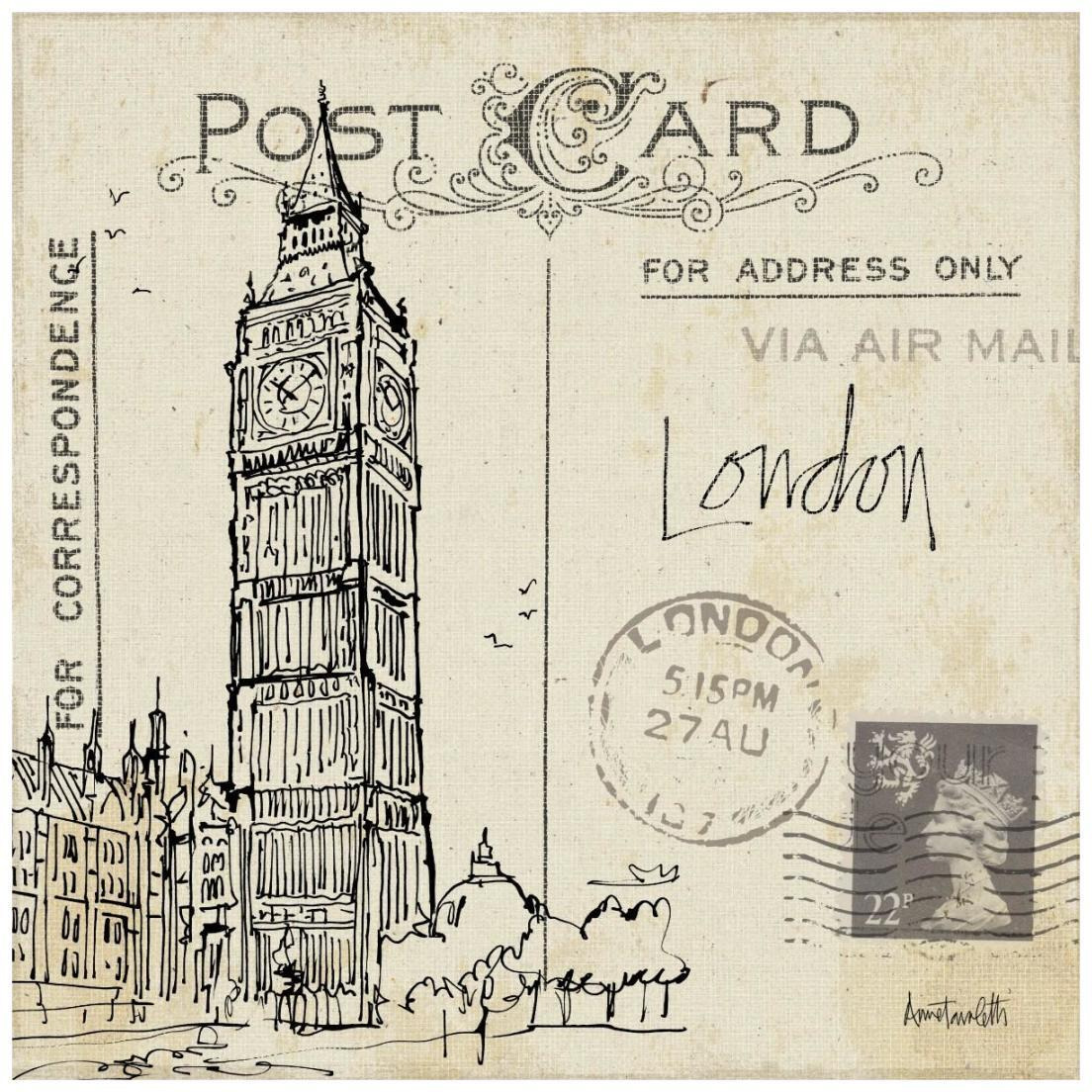 Postcard Sketches II -Paper Art-20&quotx20"