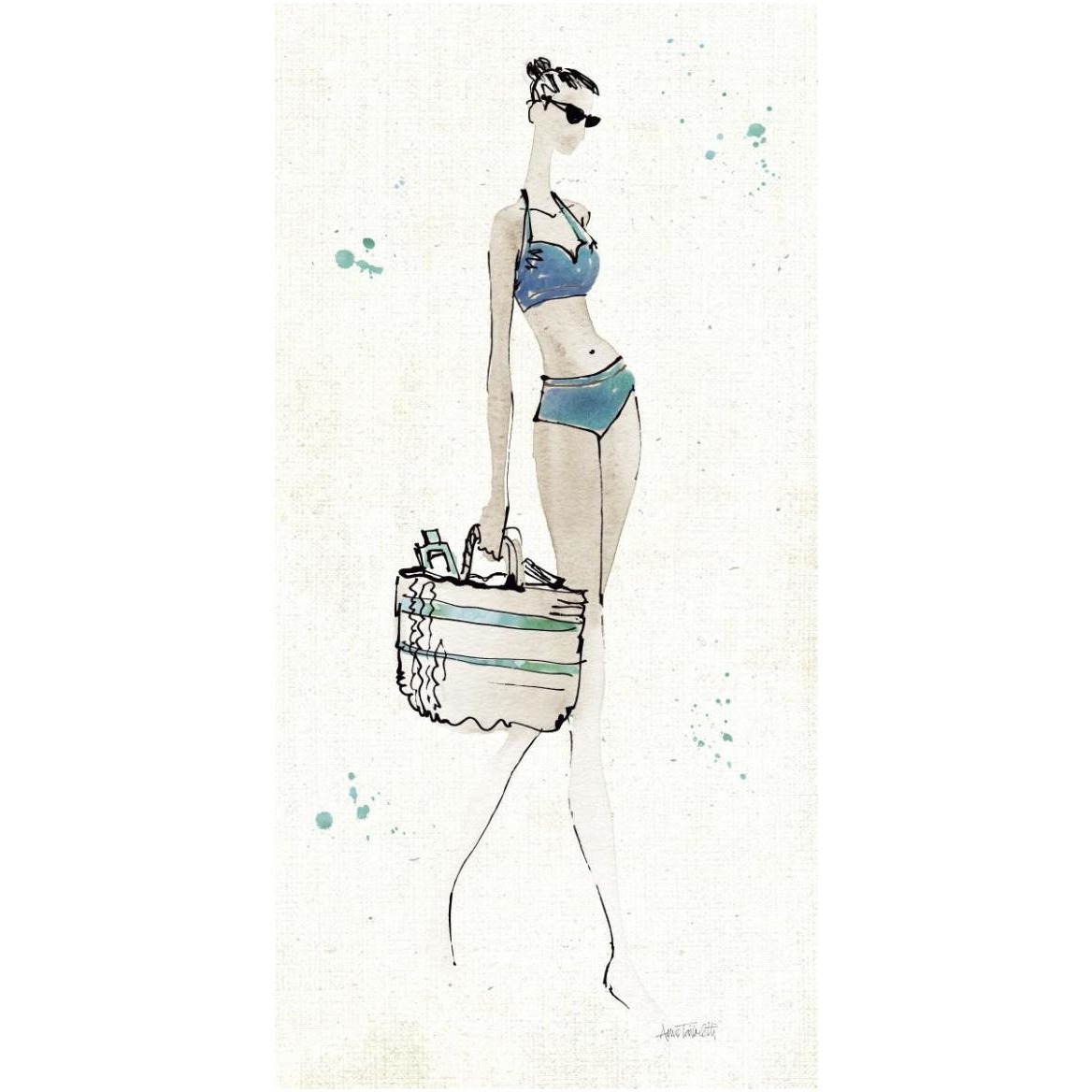 Beach Divas VI -Paper Art-32&quotx62"
