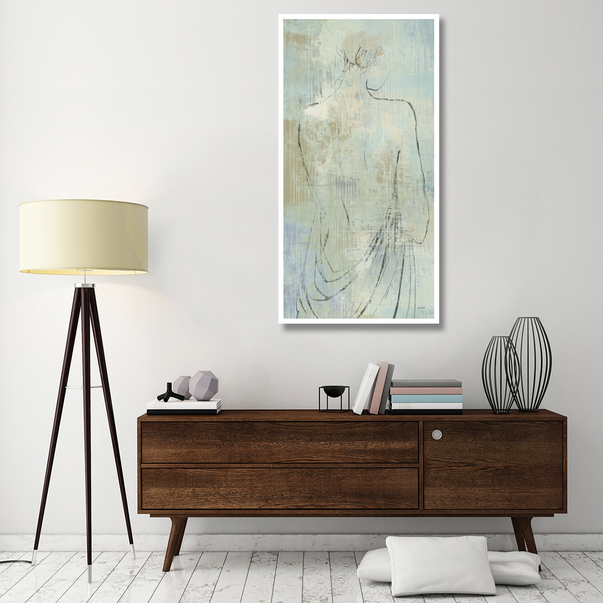 Beauty in the Mist I Panel Crop -Paper Art-32&quotx62"