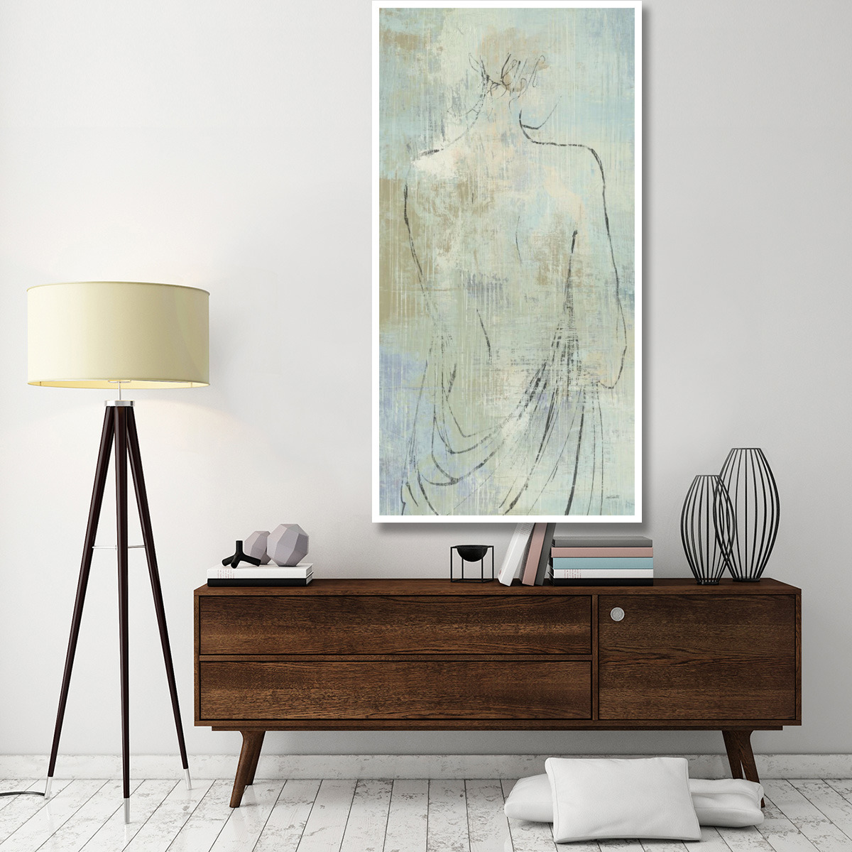 Beauty in the Mist I Panel Crop -Paper Art-38&quotx74"