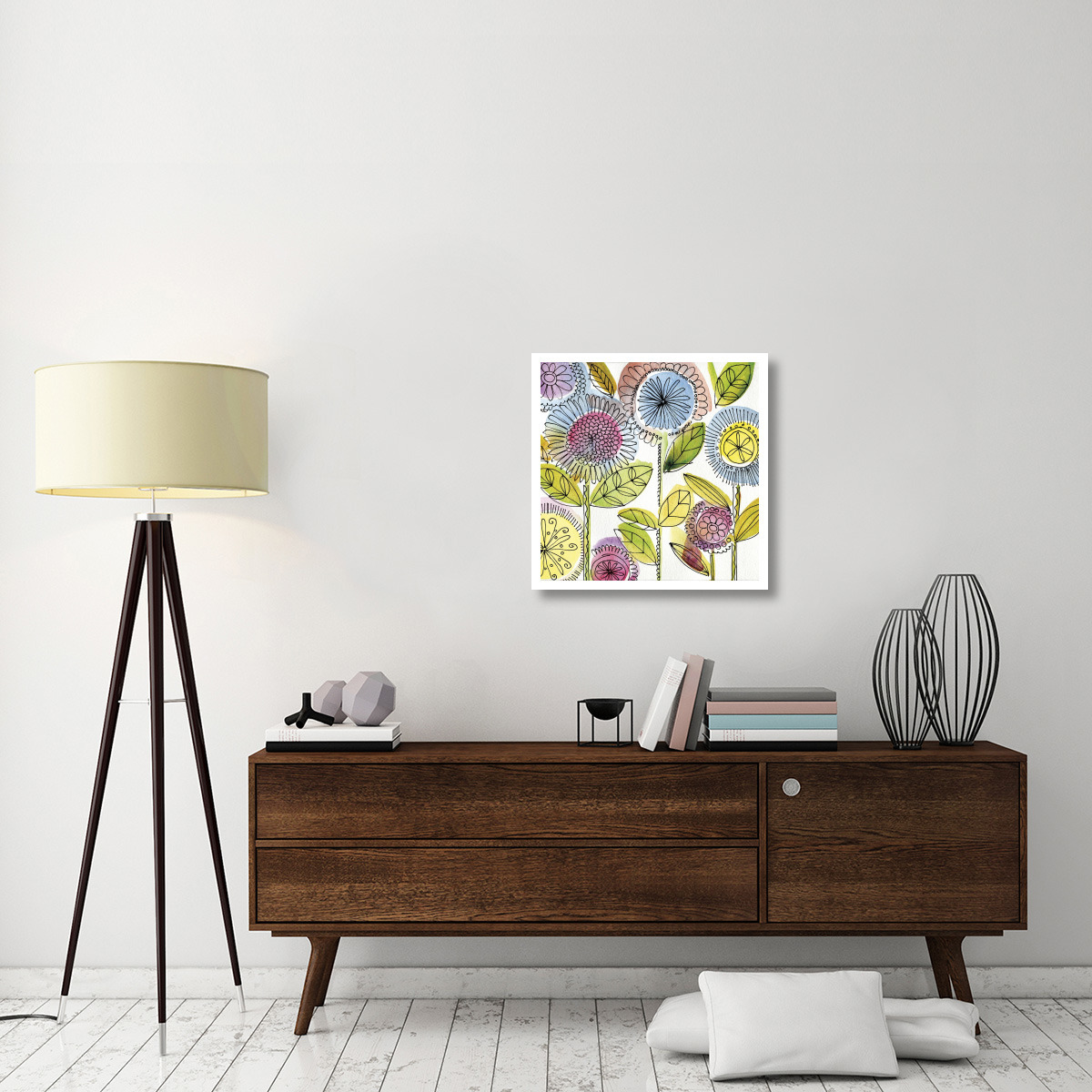 Watercolor Flowers -Paper Art-26&quotx26"