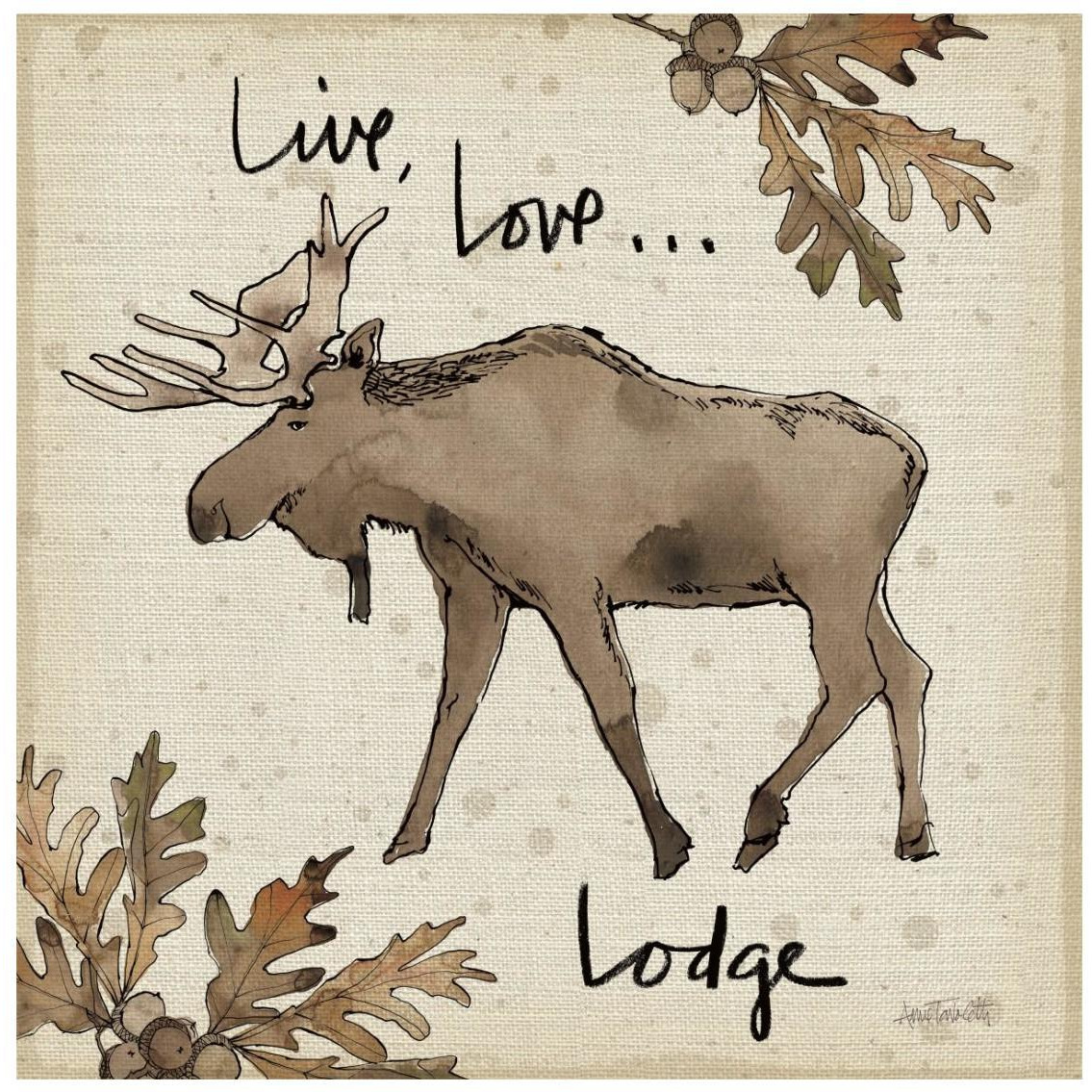 Lodge Life IV -Paper Art-26&quotx26"