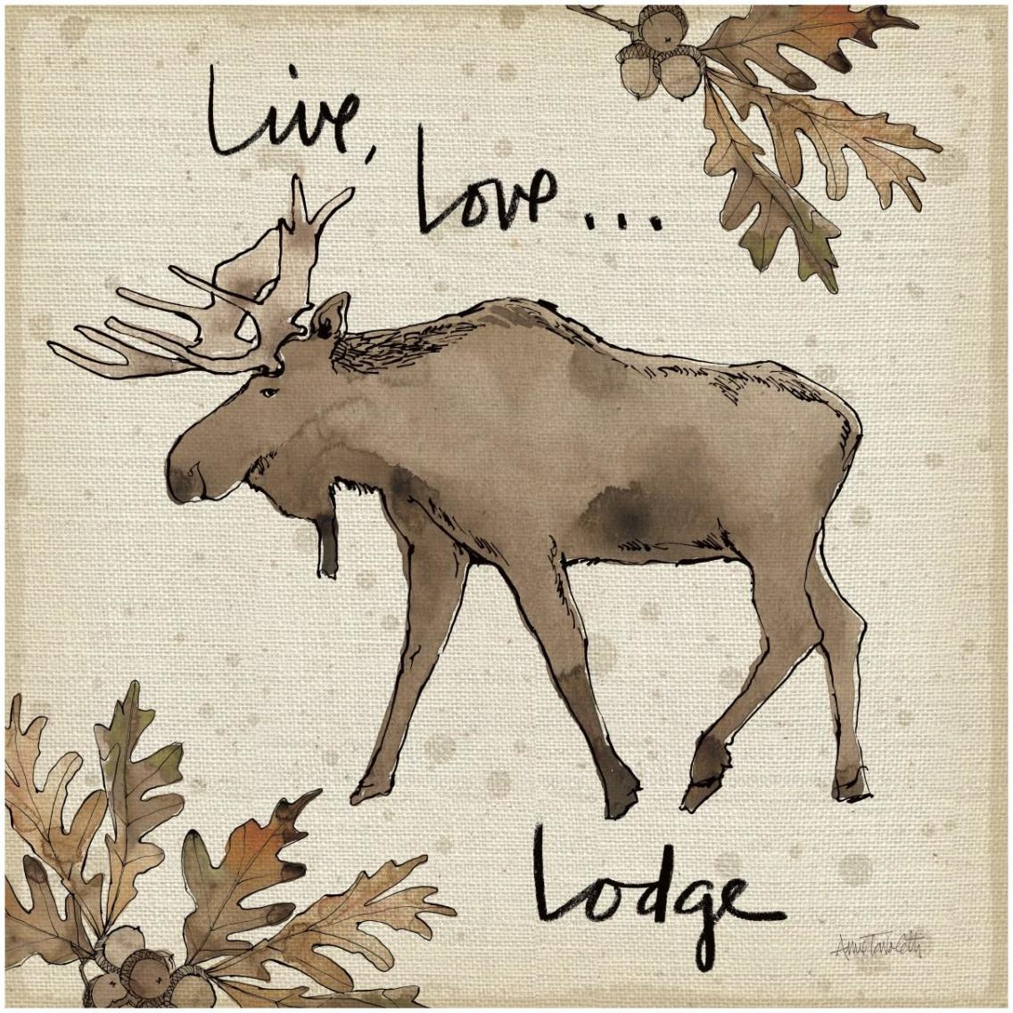 Lodge Life IV -Paper Art-32&quotx32"