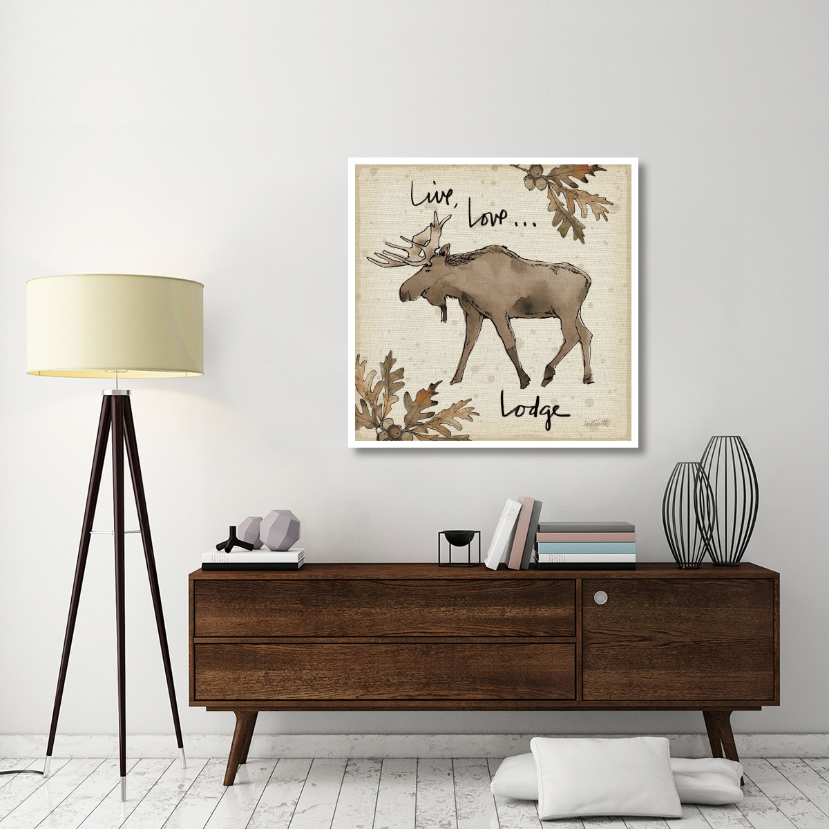 Lodge Life IV -Paper Art-42&quotx42"