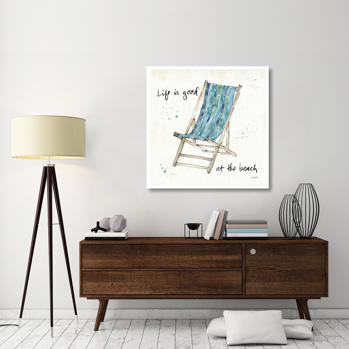 Beach Divas VII Aqua -Paper Art-42&quotx42"