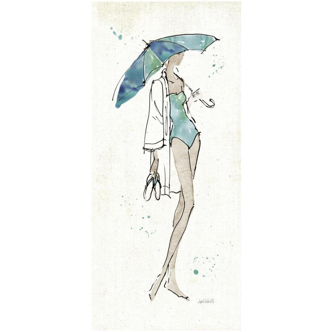 Beach Divas I -Paper Art-15.5&quotx32"
