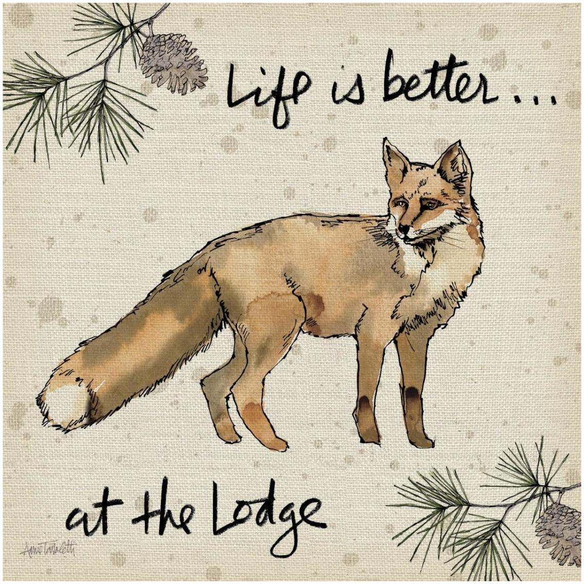 Lodge Life V -Paper Art-32&quotx32"