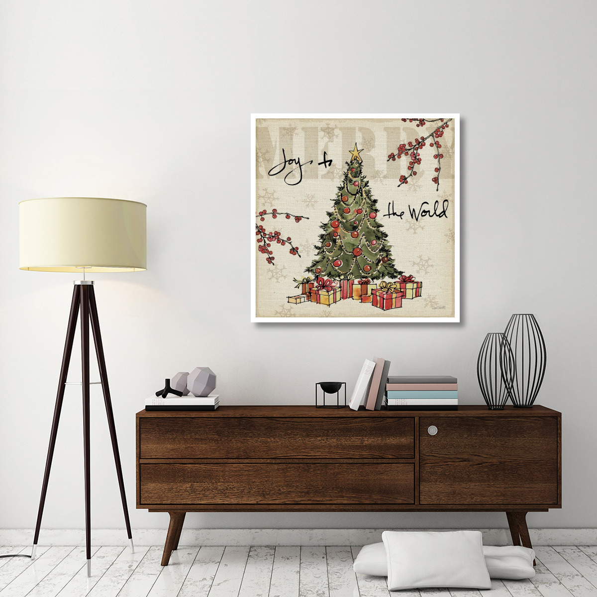 Winter Wishes I -Paper Art-42&quotx42"