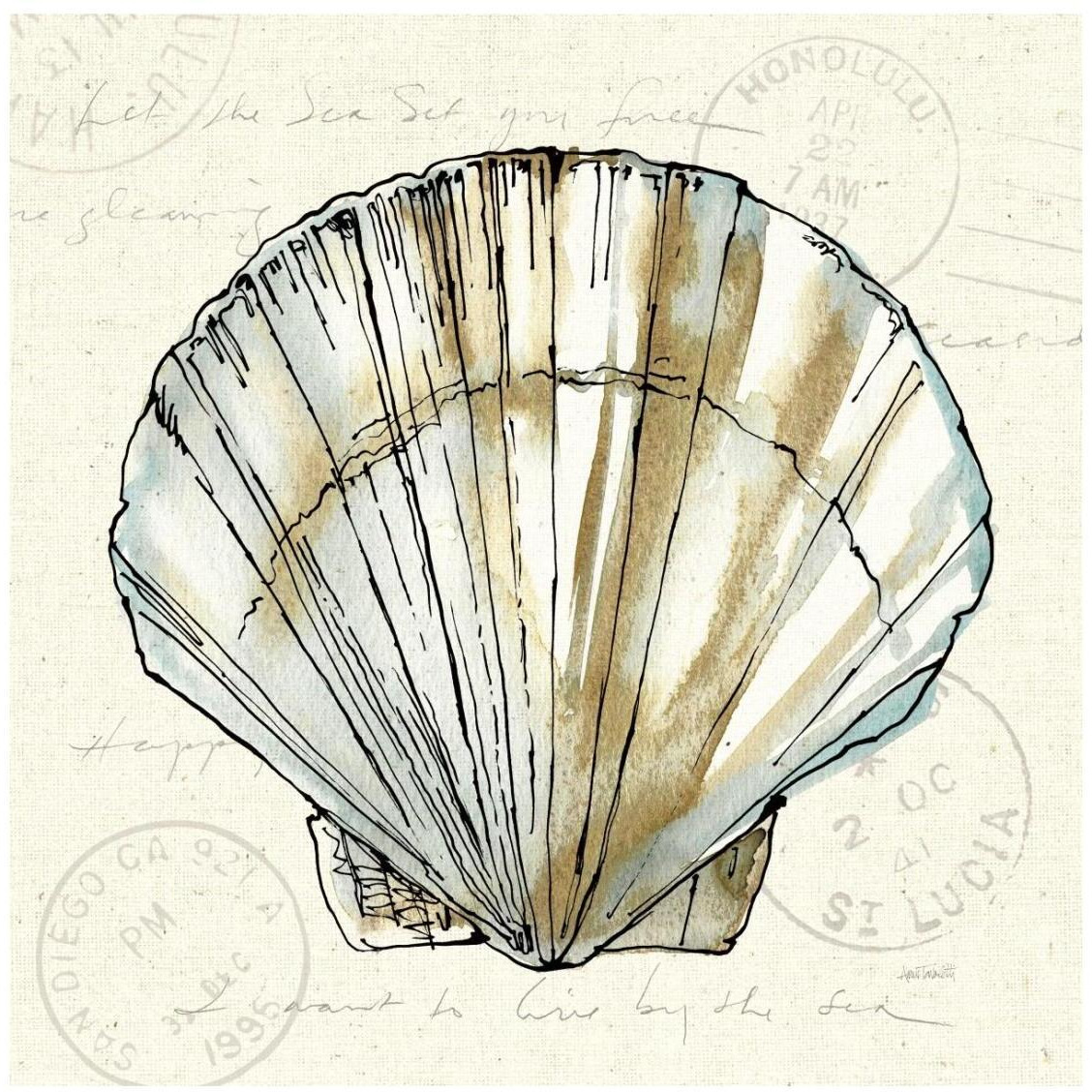 Coastal Breeze VII -Paper Art-26&quotx26"