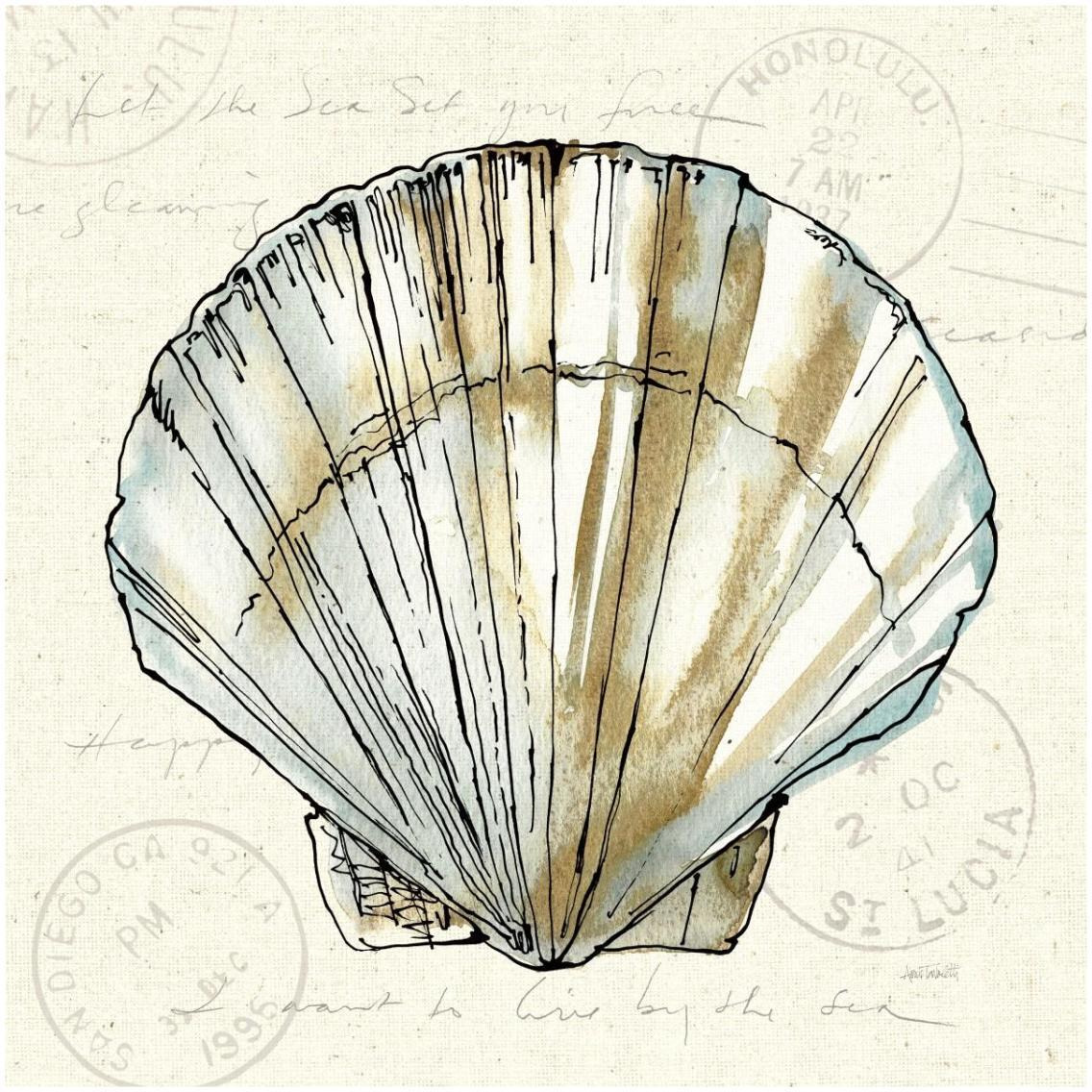 Coastal Breeze VII -Paper Art-32&quotx32"