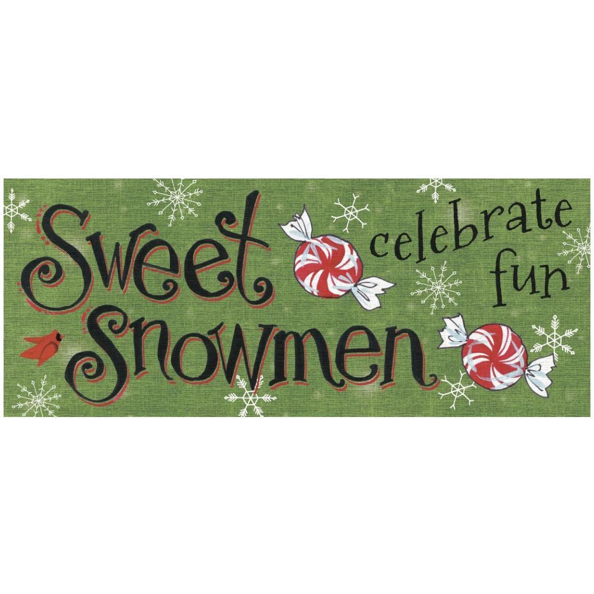 Sweet Snowmen Sign II -Paper Art-52&quotx22"