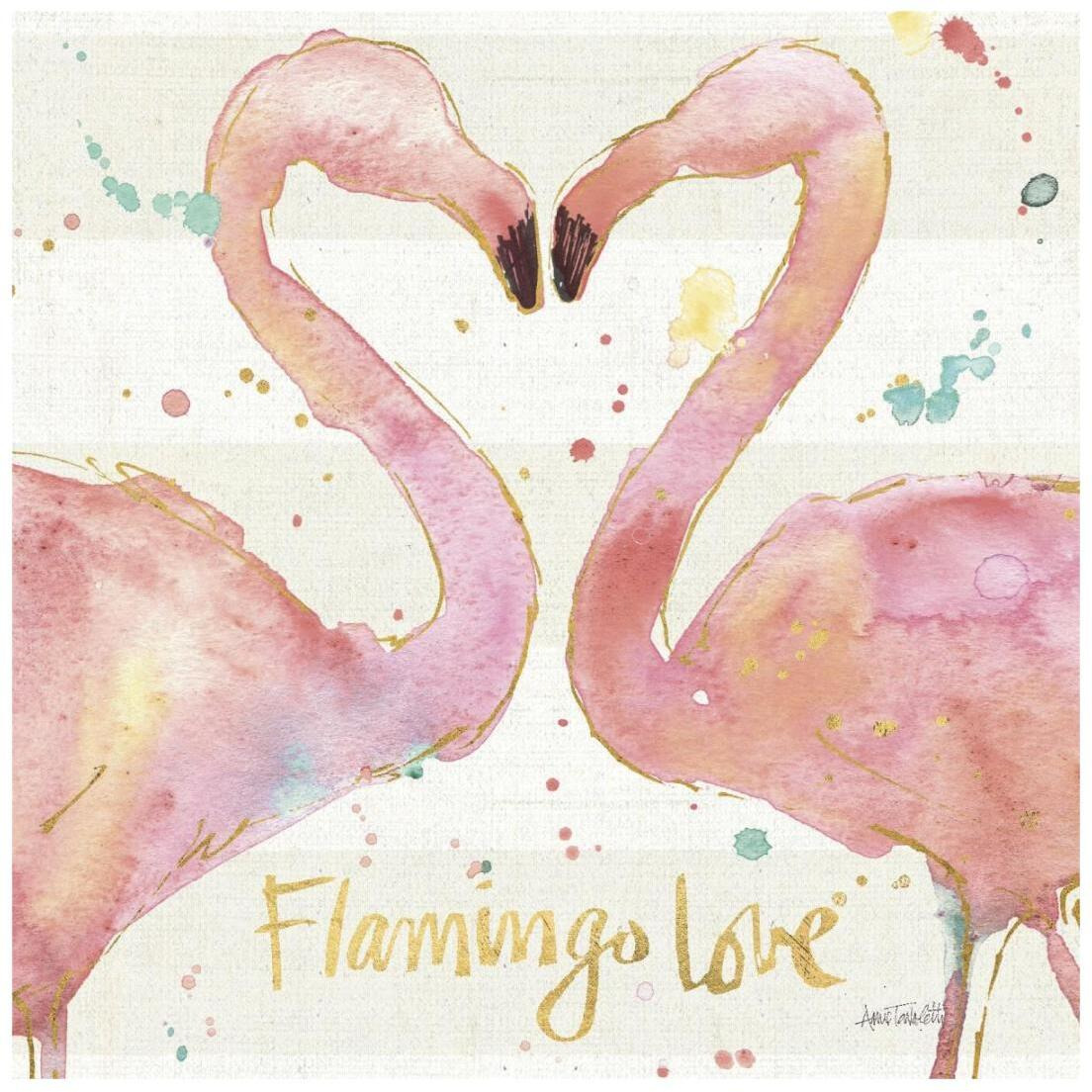 Flamingo Fever II -Paper Art-20&quotx20"