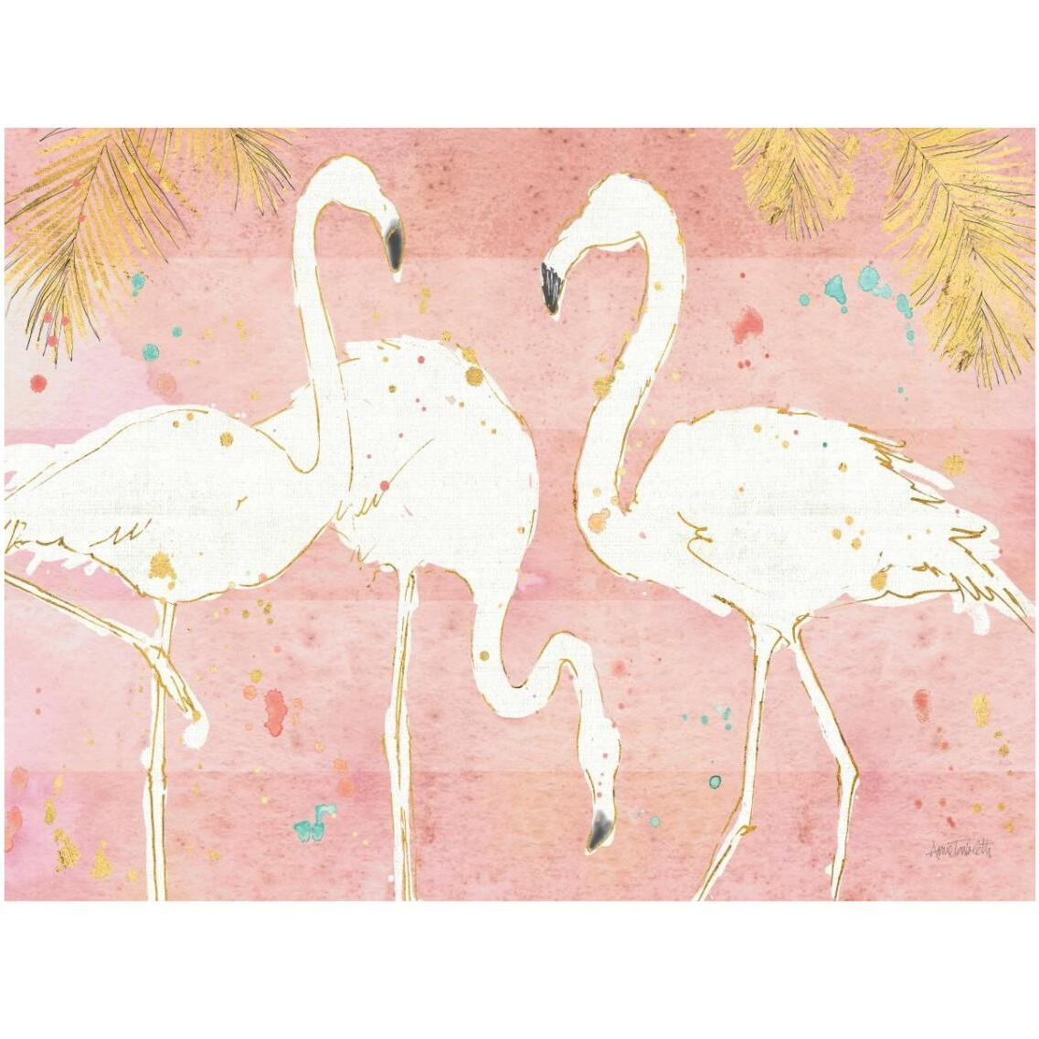 Flamingo Fever IV -Paper Art-34&quotx26"