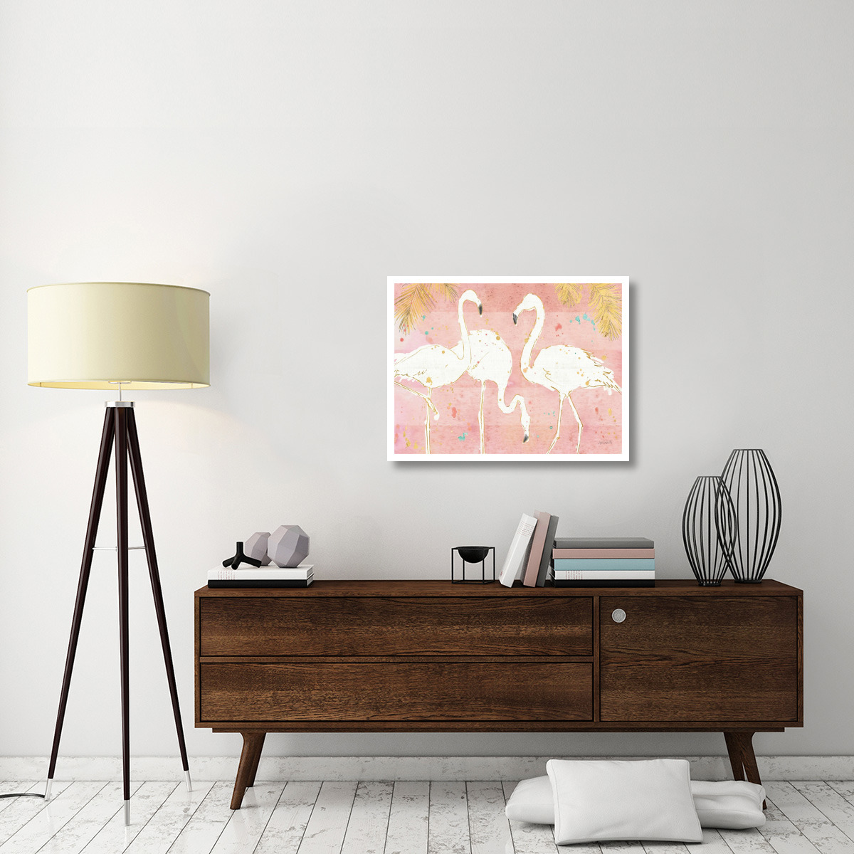 Flamingo Fever IV -Paper Art-34&quotx26"