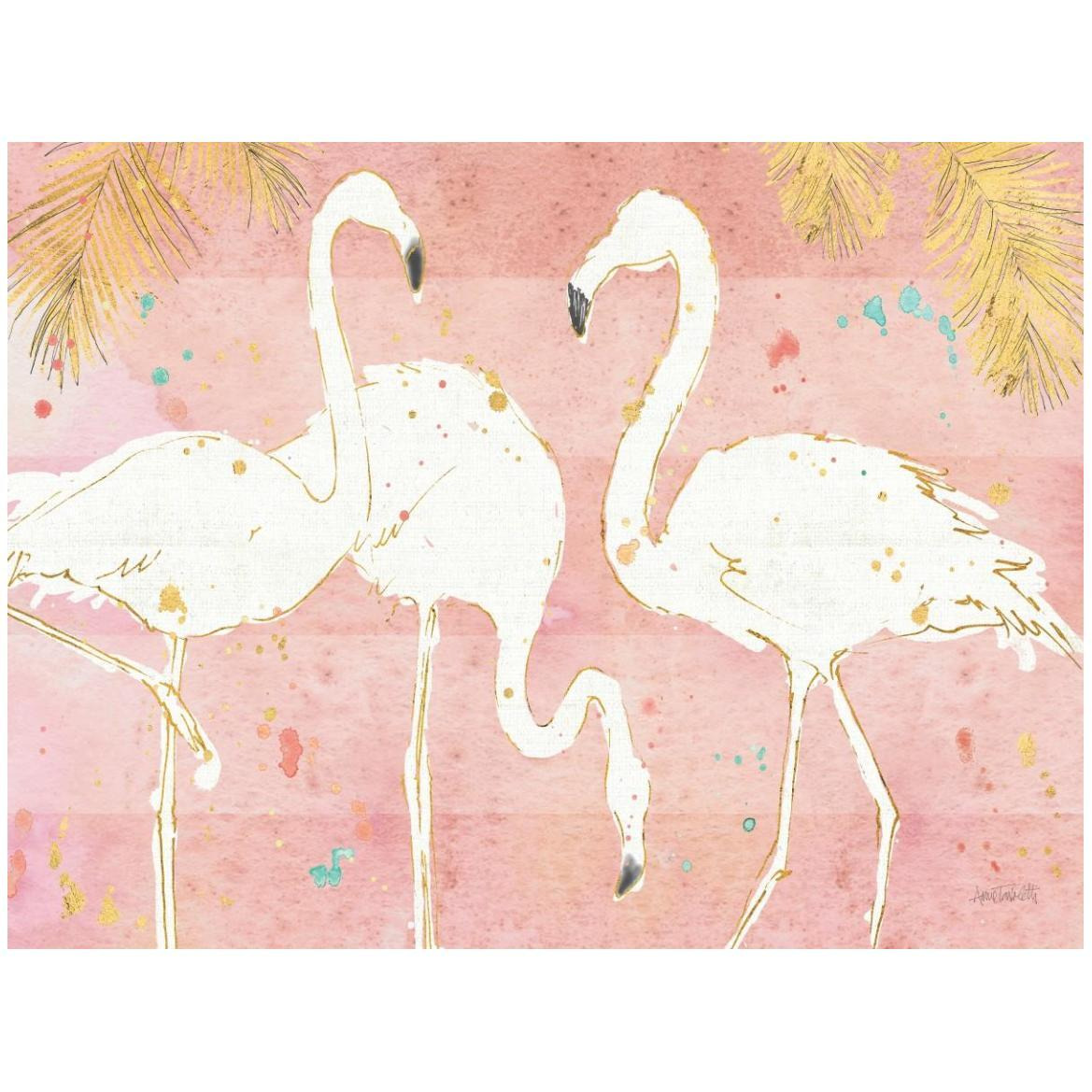 Flamingo Fever IV -Paper Art-50&quotx38"
