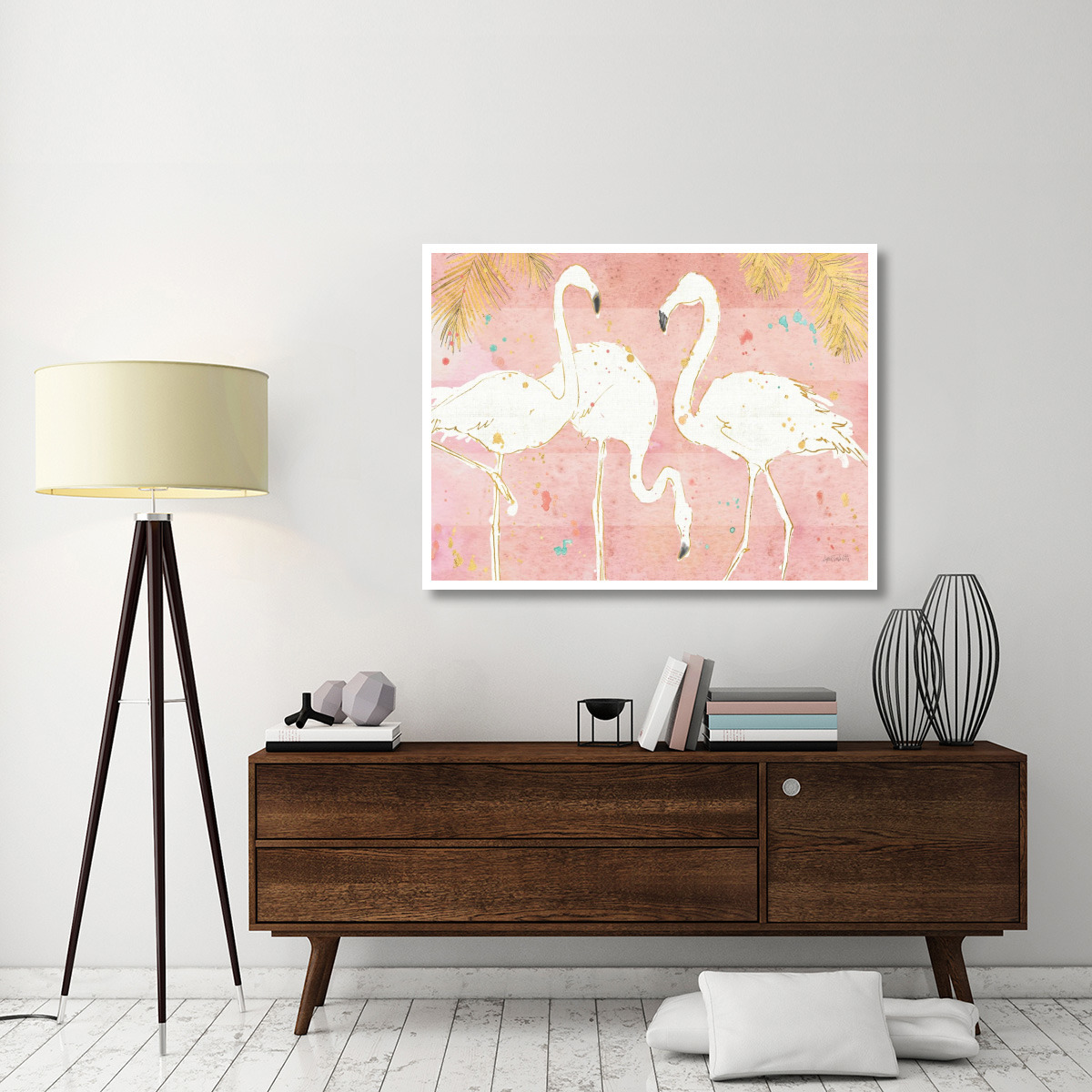Flamingo Fever IV -Paper Art-50&quotx38"