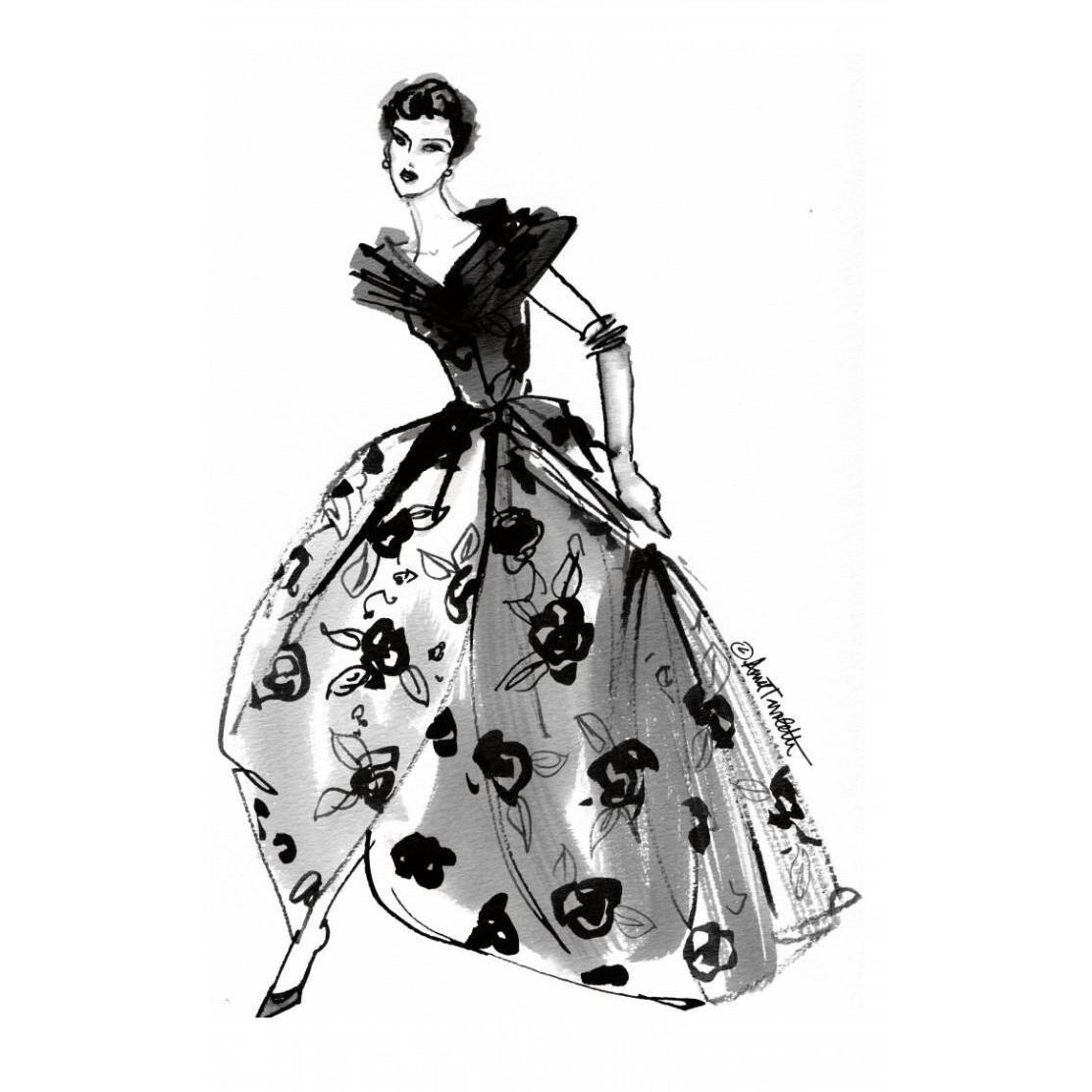 Fifties Fashion II -Paper Art-29.72&quotx46"