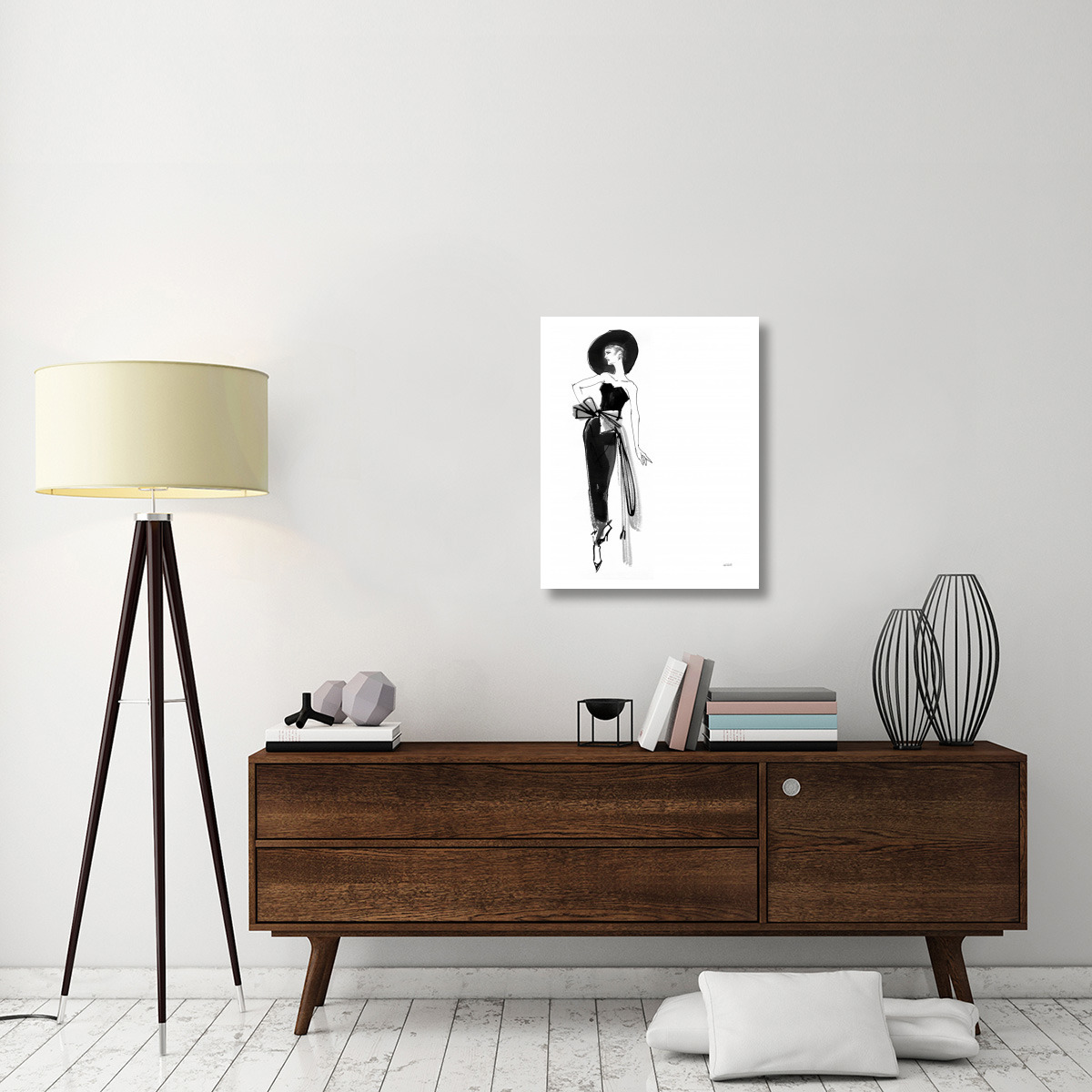 Fifties Fashion IV -Paper Art-24&quotx30"