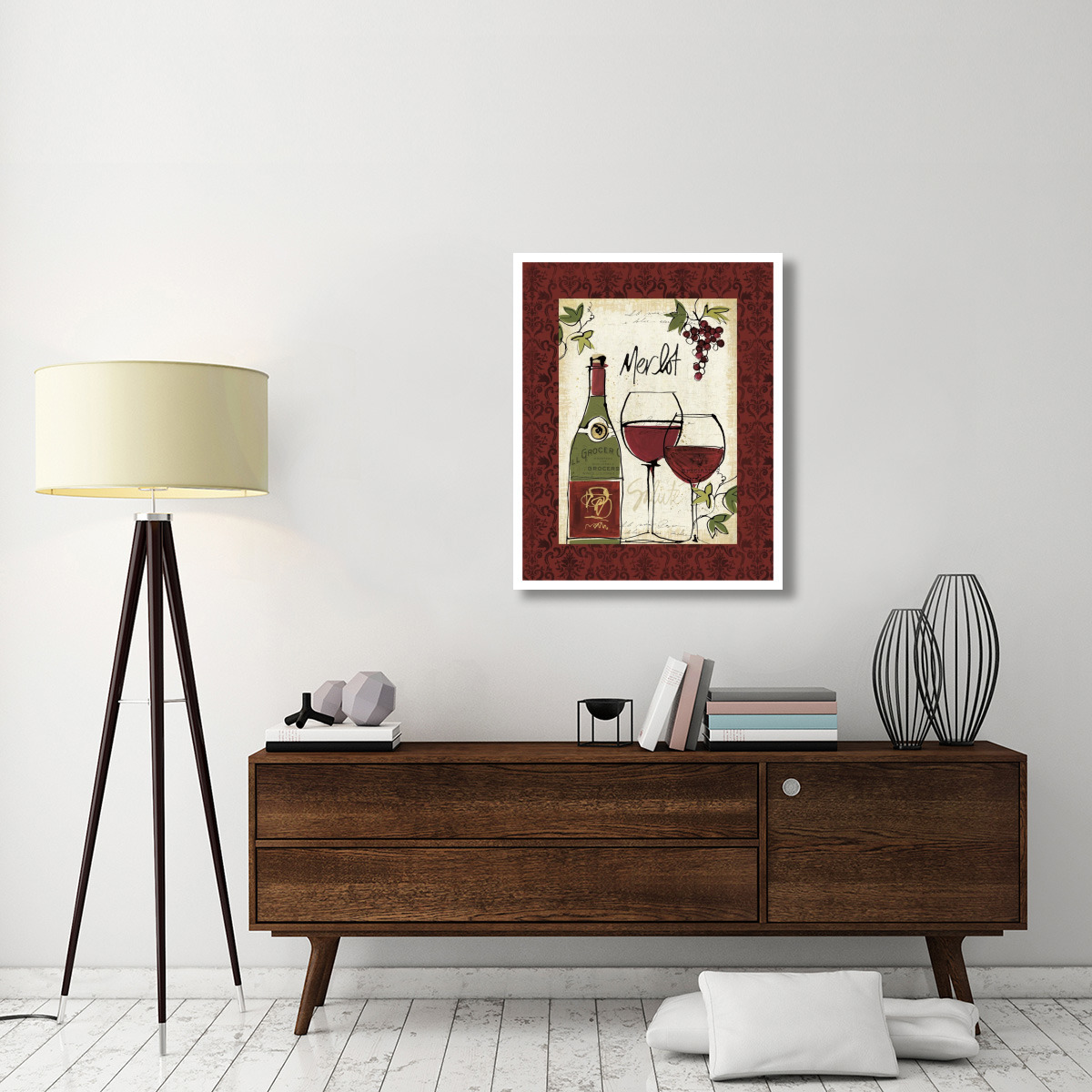 Wine Not I Border -Paper Art-30&quotx37"