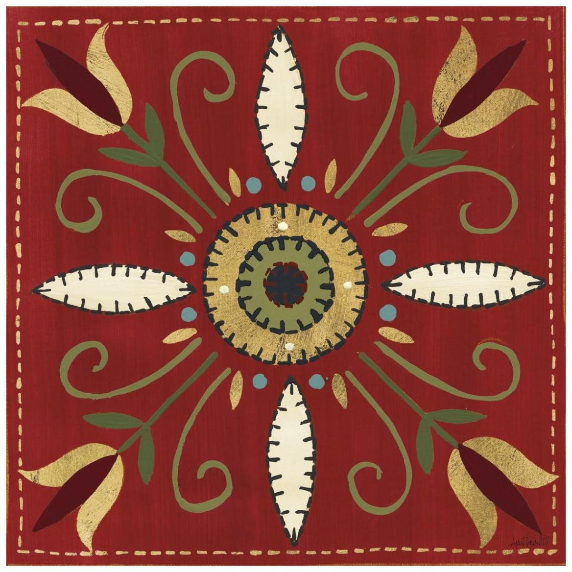 Festive Tiles I -Paper Art-42&quotx42"