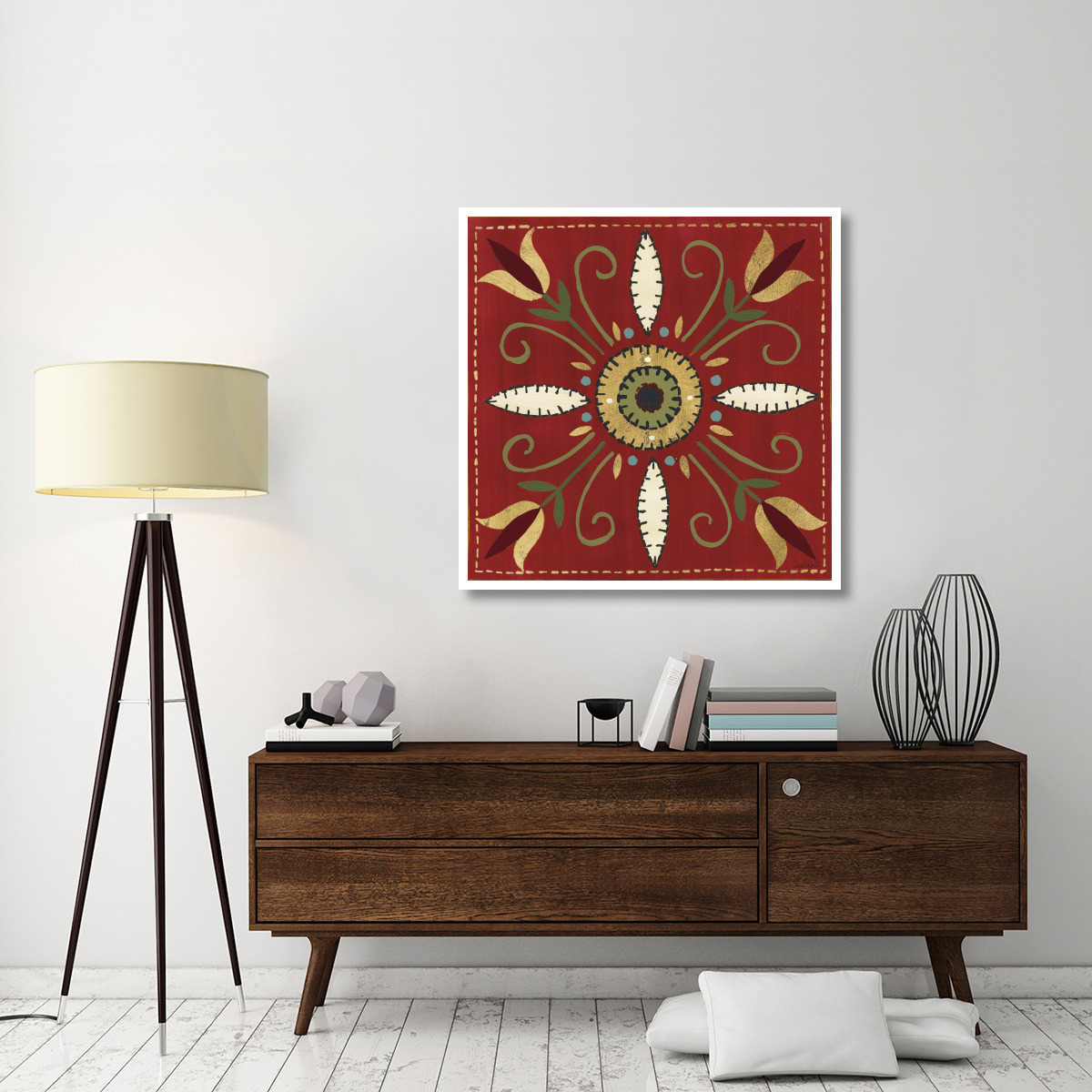 Festive Tiles I -Paper Art-42&quotx42"