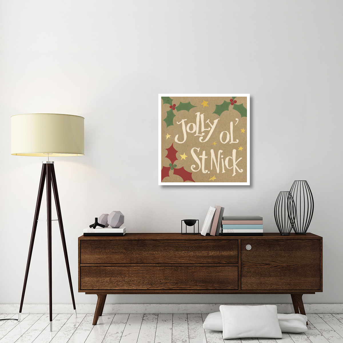 Vintage St.Nick VII -Paper Art-32&quotx32"
