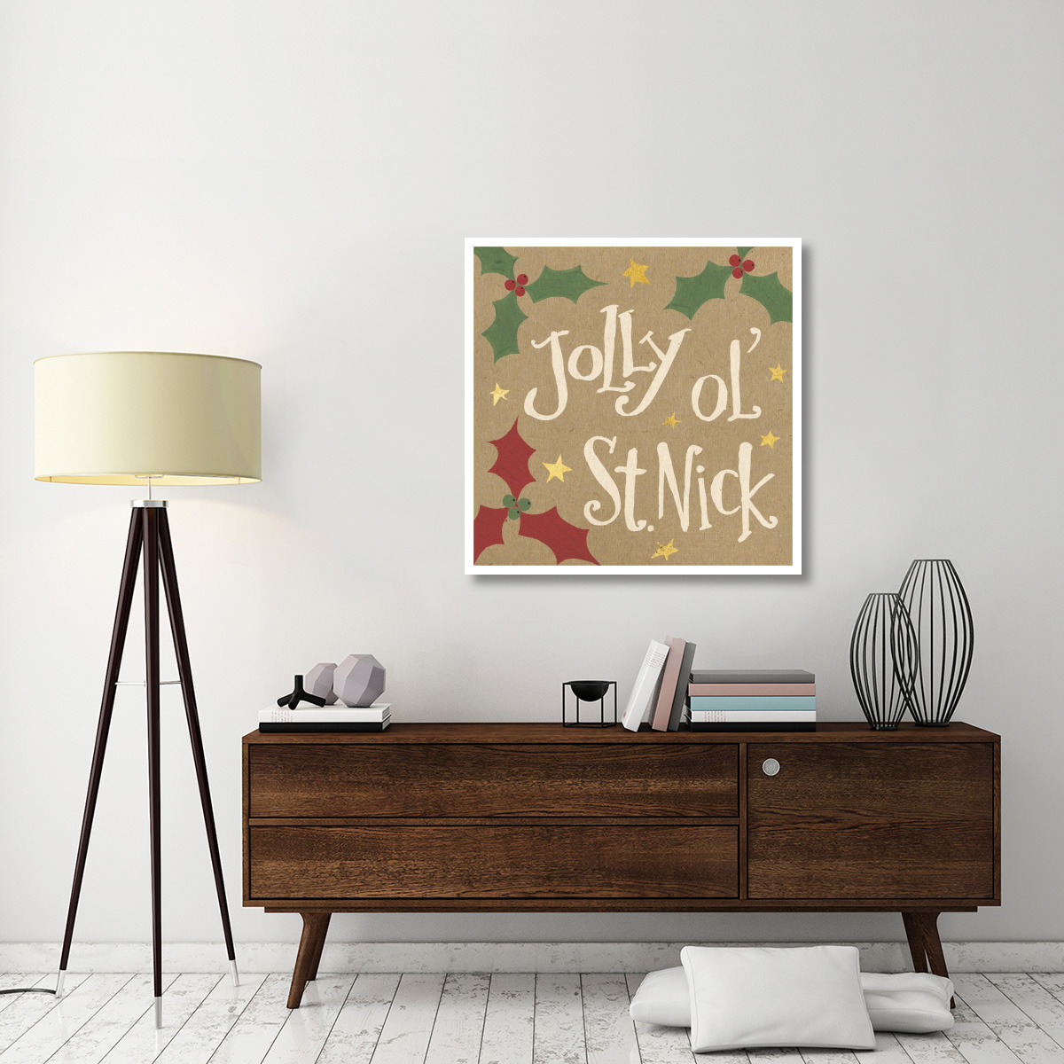 Vintage St.Nick VII -Paper Art-38&quotx38"