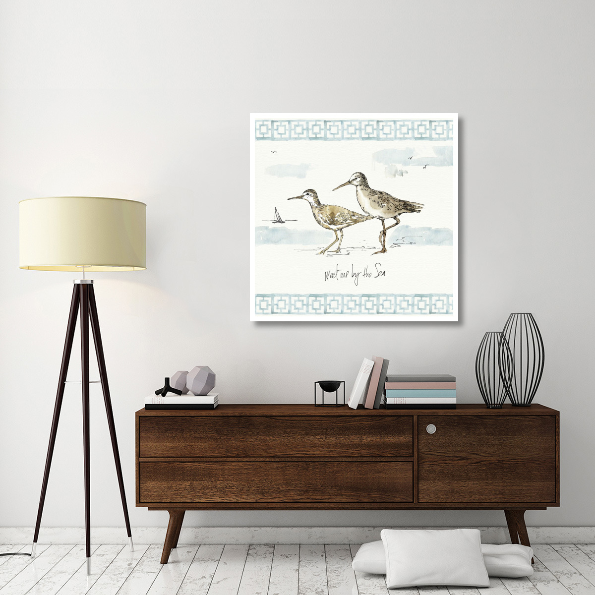 Sandpiper Sea IV -Paper Art-42&quotx42"