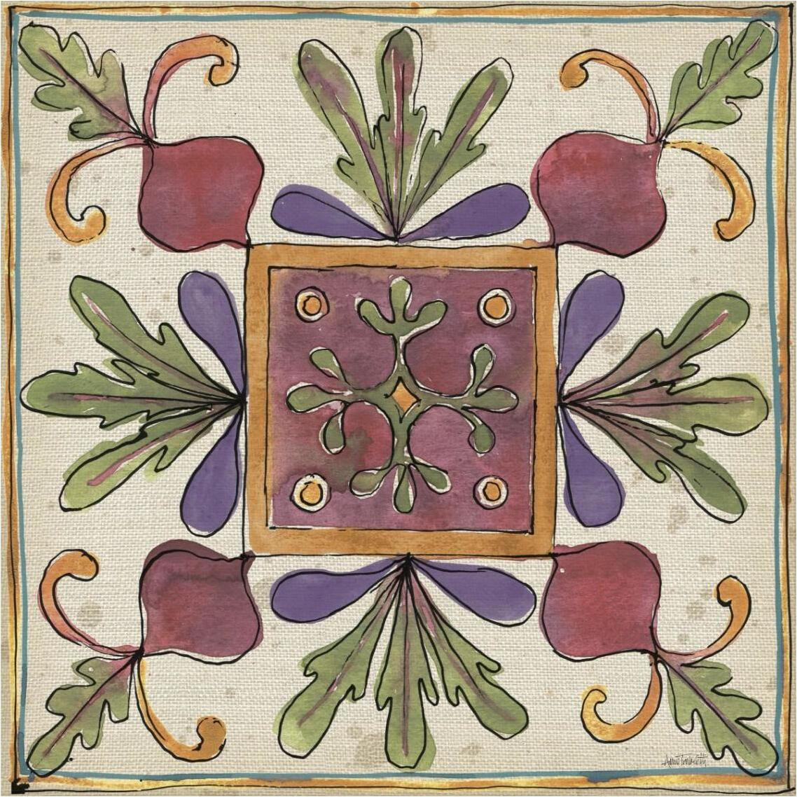 Farmers Feast Tiles II -Paper Art-38&quotx38"