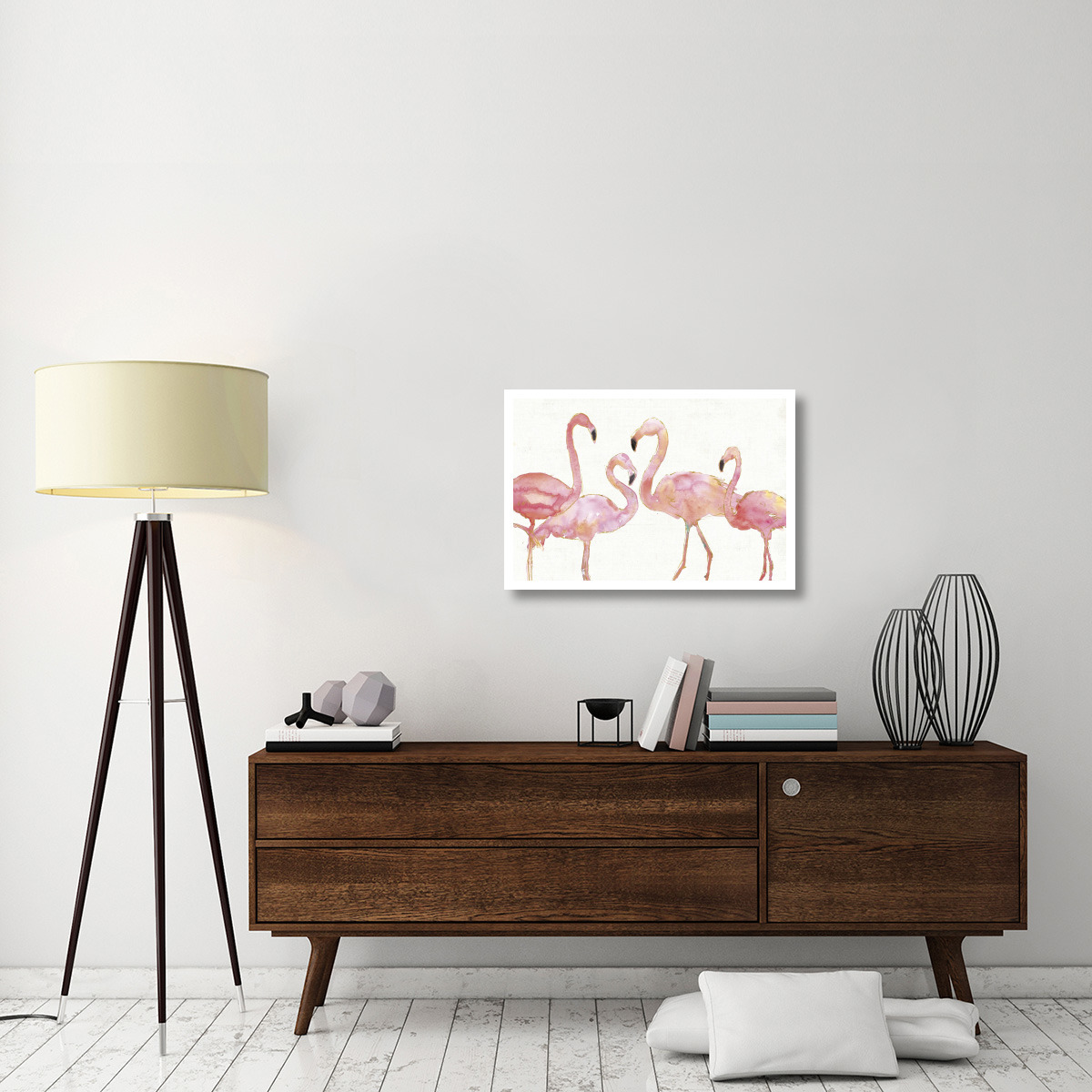 Flamingo Fever I no Splatter -Paper Art-32&quotx22"