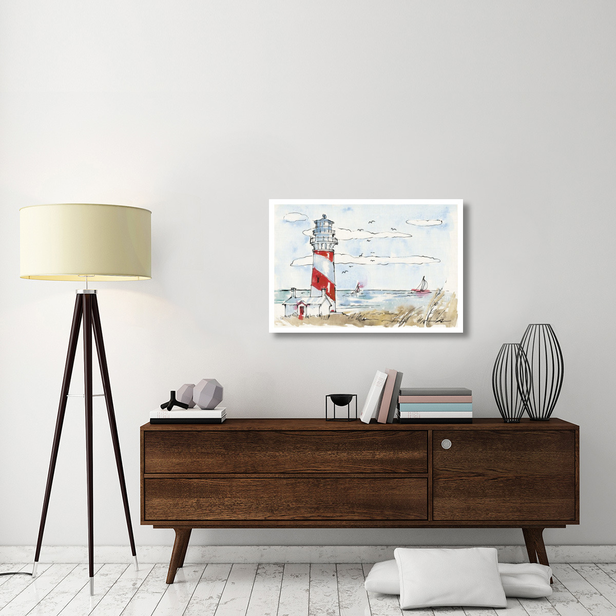 Coastal Life I -Paper Art-38&quotx26"