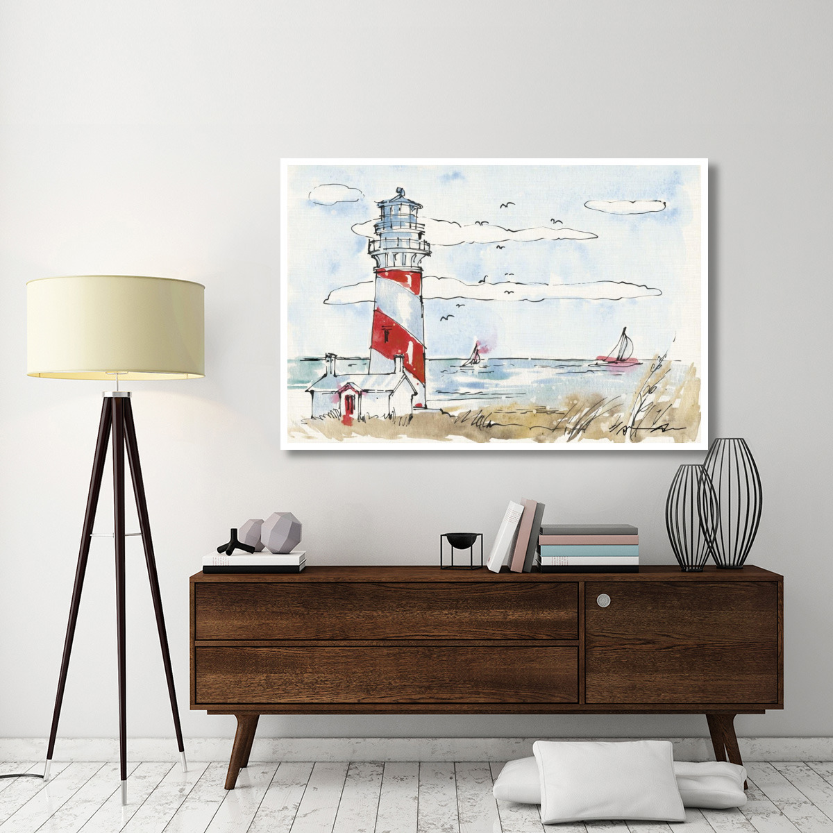 Coastal Life I -Paper Art-62&quotx42"