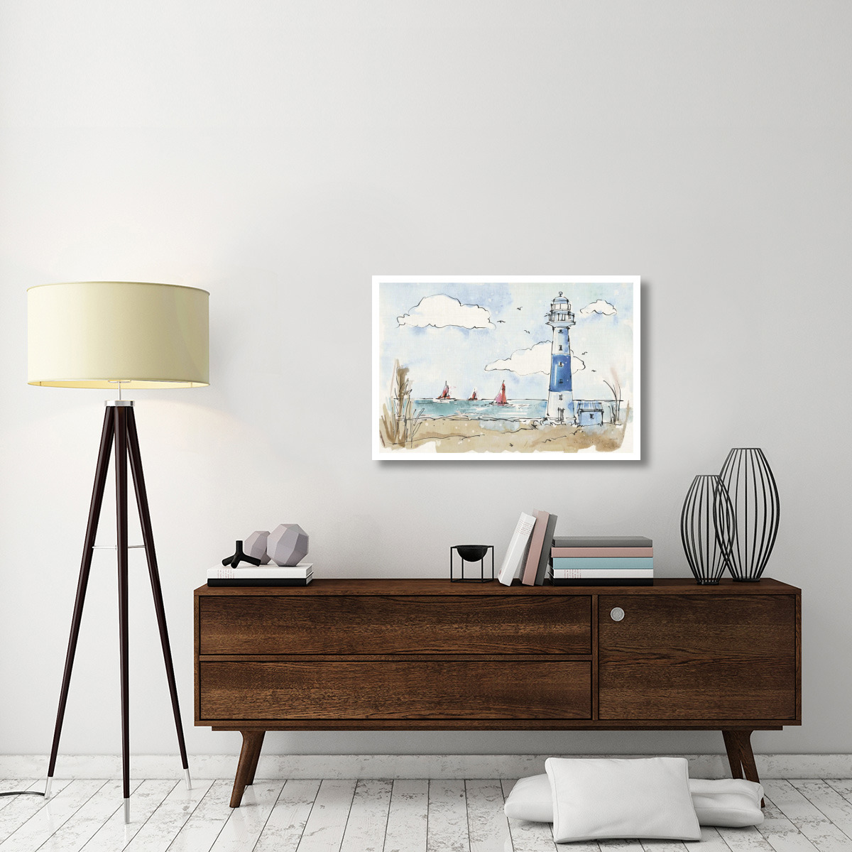 Coastal Life II -Paper Art-38&quotx26"